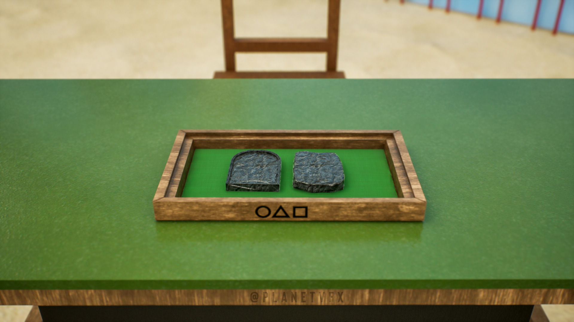 Squid Game Six Legged Pentathlon Game Level Low-poly 3D model_6