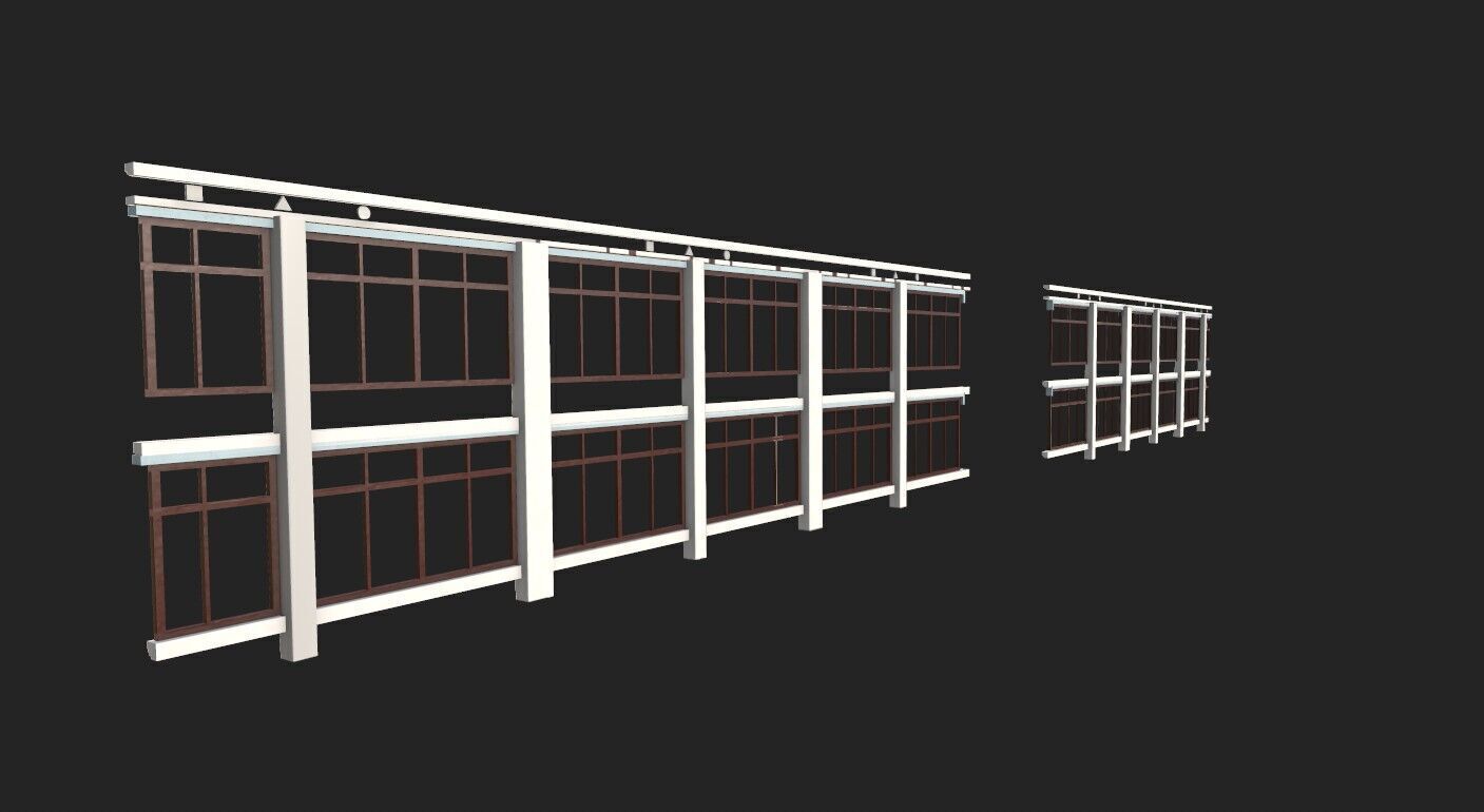 Squid Game Six Legged Pentathlon Game Level Low-poly 3D model_12