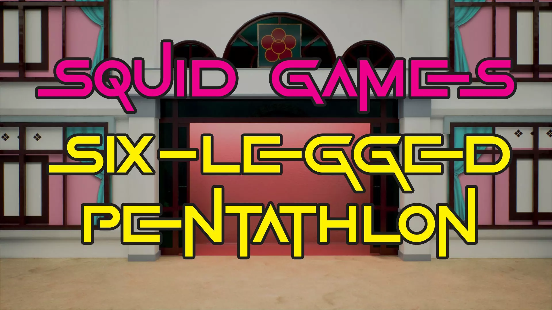 Squid Game Six Legged Pentathlon Game Level Low-poly 3D model_0