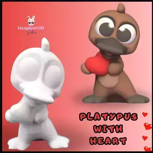 Platypus with Heart