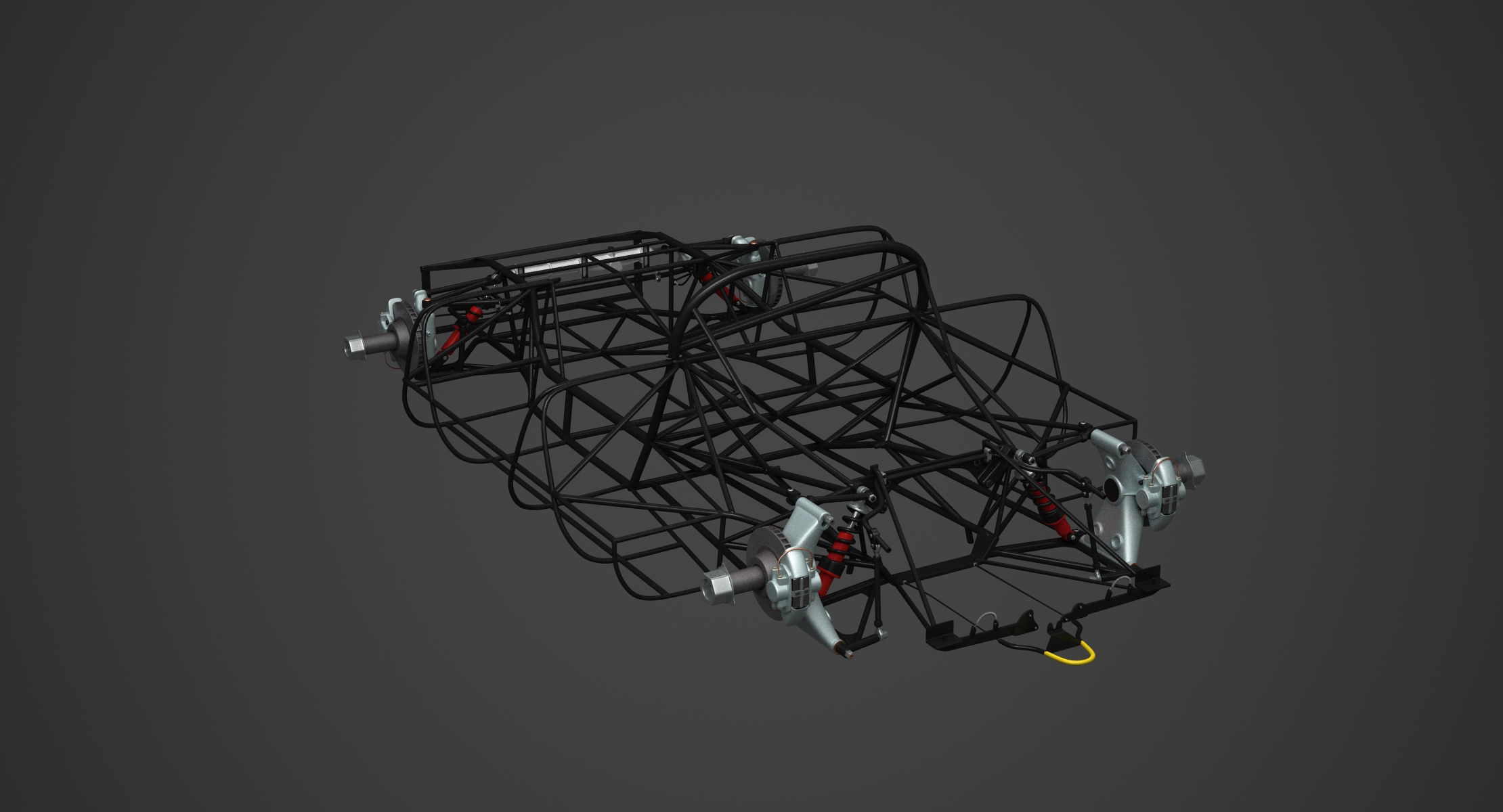 Ferrari 312 P Chassis Frame Undercarriage - Engine Pack Bundle 3D Model Collection_12