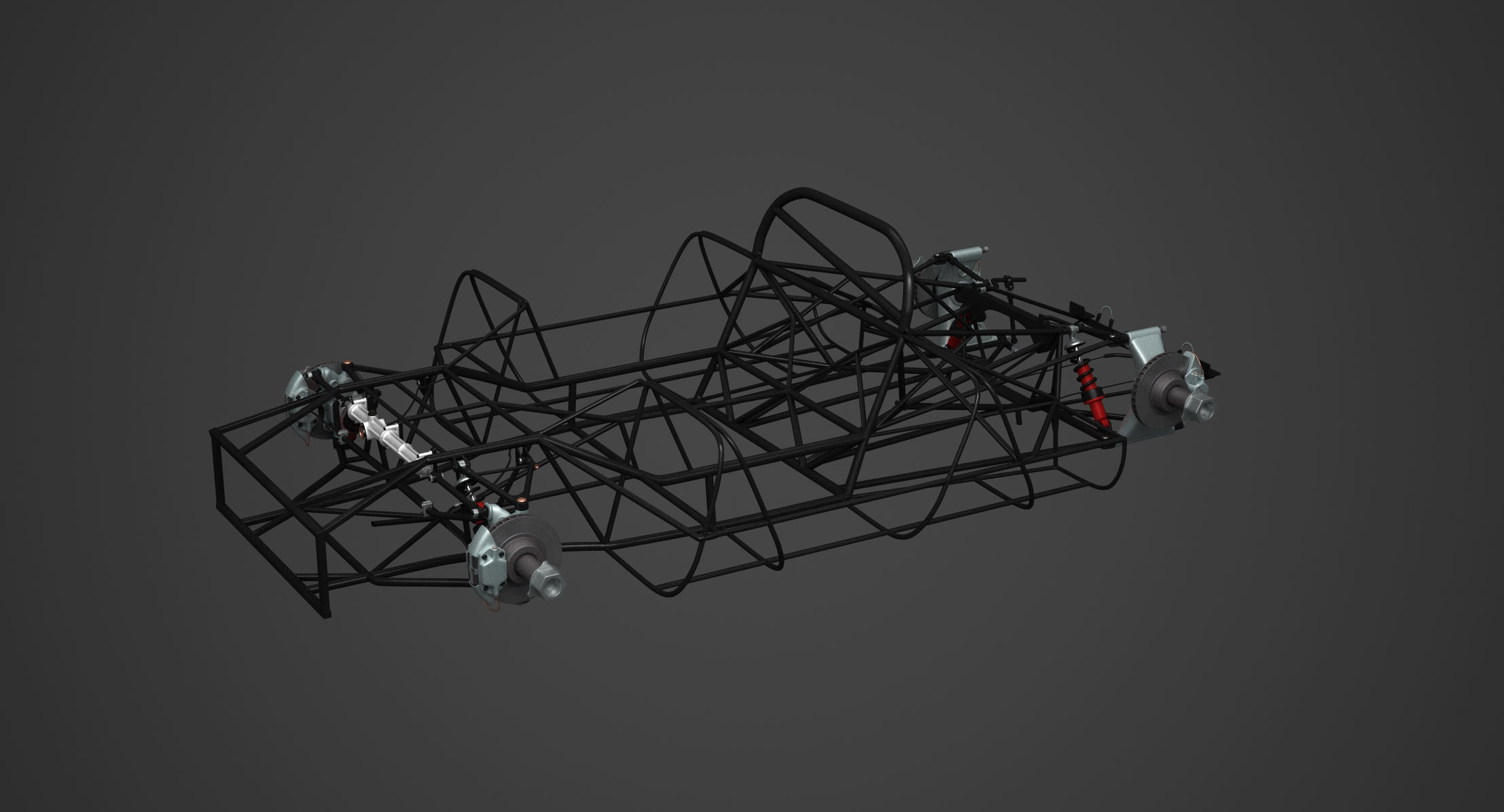 Ferrari 312 P Chassis Frame Undercarriage - Engine Pack Bundle 3D Model Collection_15