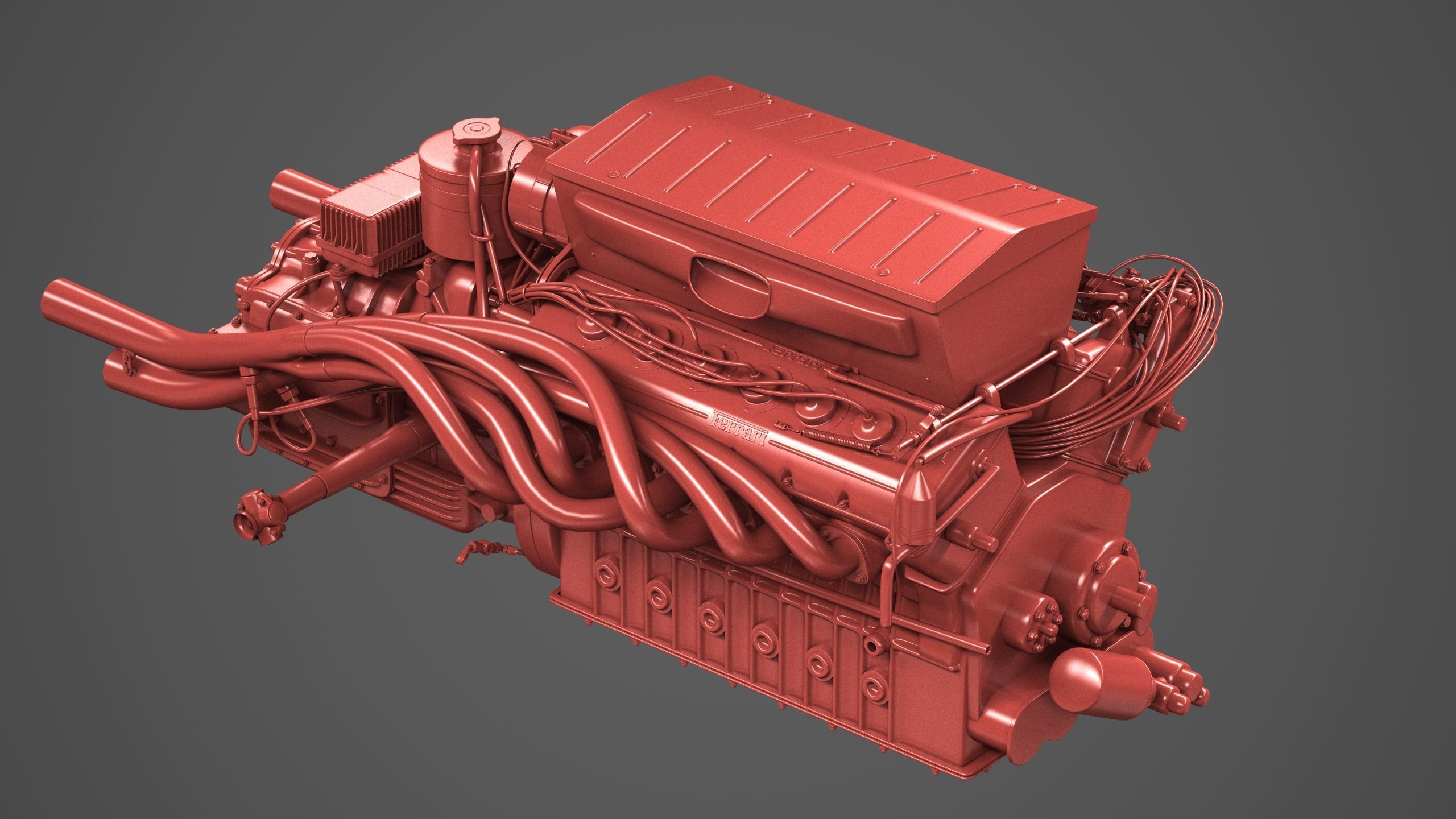 Ferrari 312 P Chassis Frame Undercarriage - Engine Pack Bundle 3D Model Collection_31