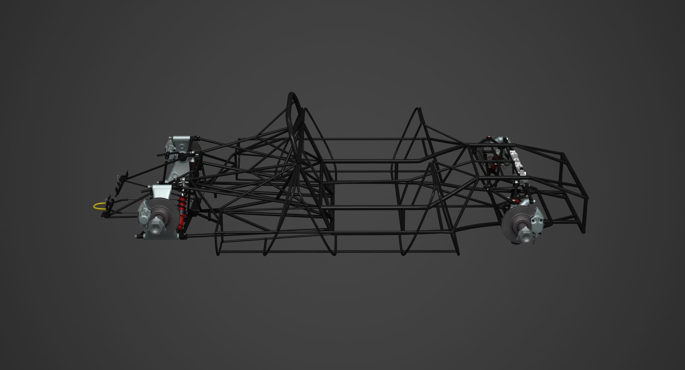 Ferrari 312 P Chassis Frame - Engine - Wheels Pack Bundle 3D Model Collection_9