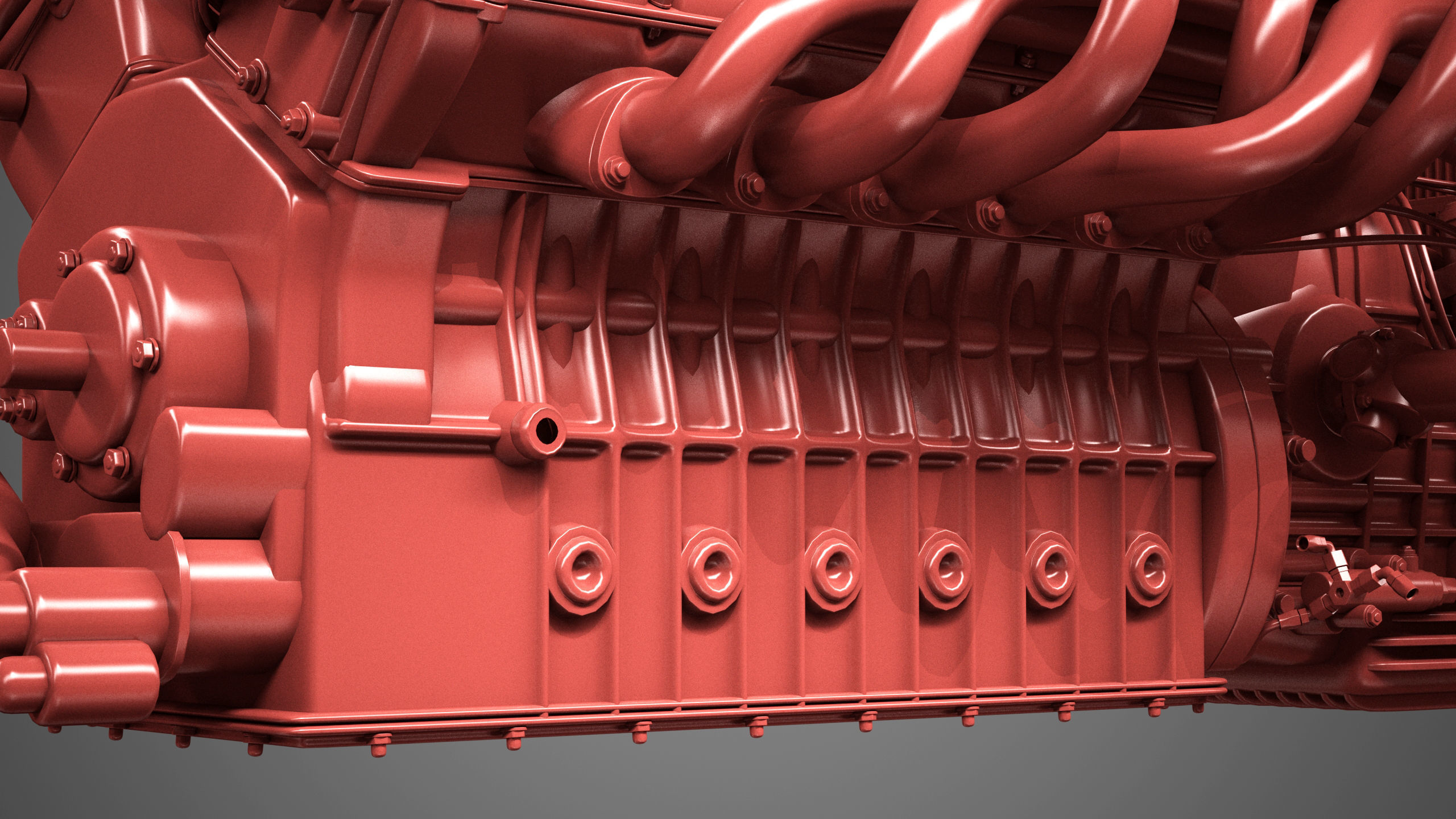 Ferrari 312 P Chassis Frame - Engine - Wheels Pack Bundle 3D Model Collection_41