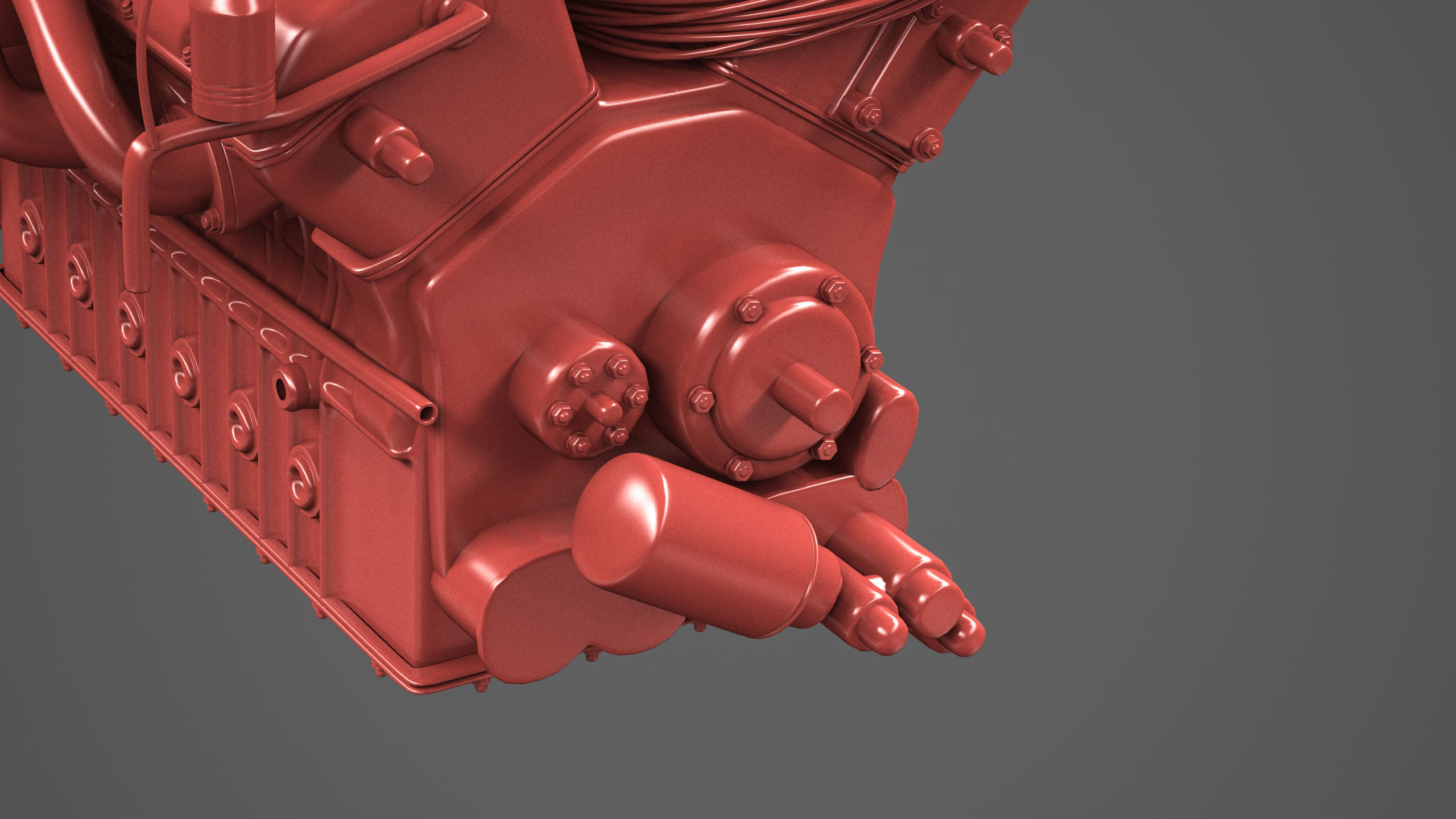 Ferrari 312 P Chassis Frame - Engine - Wheels Pack Bundle 3D Model Collection_40