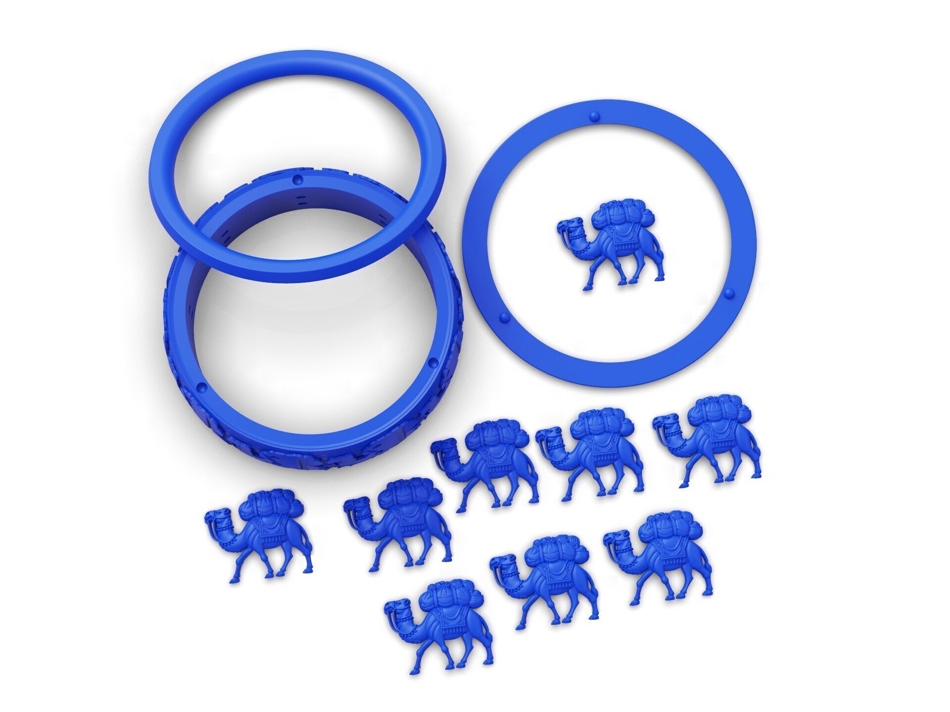 Camel Caravan Band Ring with Excellent Detailing 3D print model_8