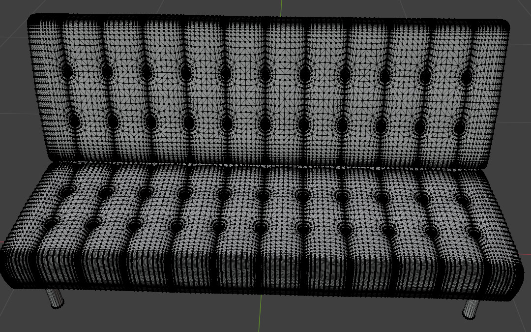 Modern Convertible Sofa Bed 3D model_9