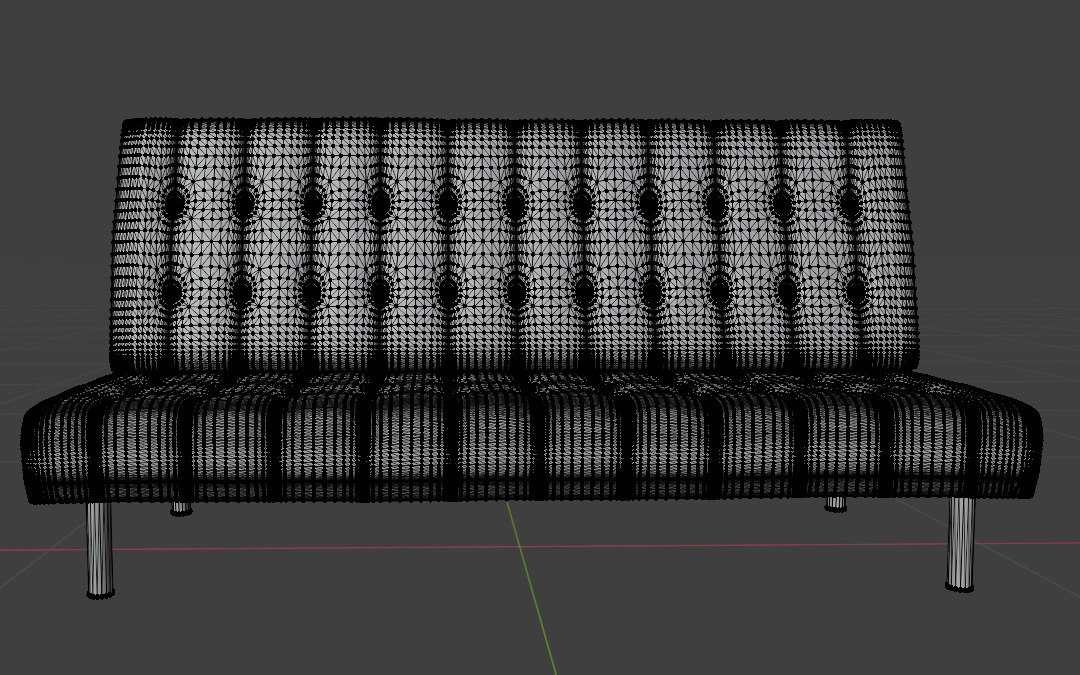 Modern Convertible Sofa Bed 3D model_7