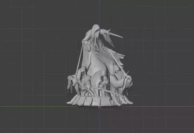 Ready Print 3D Lotr Ring Wraith Blender