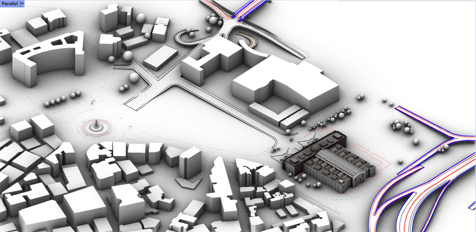 Tahrir Square and its surrounding districts 3D Model Low-poly 3D model_2