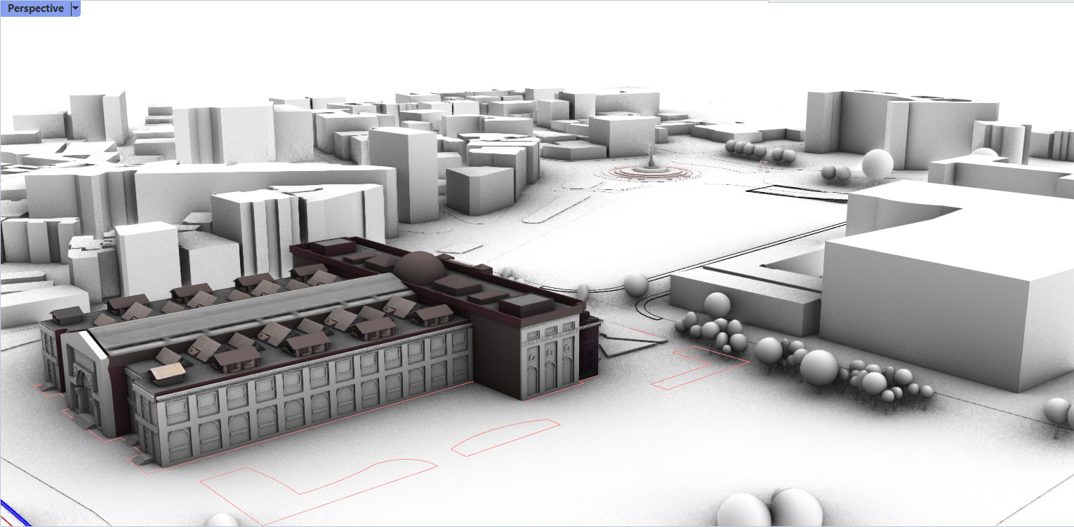 Tahrir Square and its surrounding districts 3D Model Low-poly 3D model_1