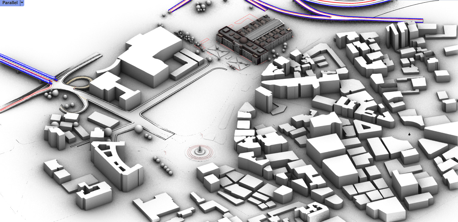 Tahrir Square and its surrounding districts 3D Model Low-poly 3D model_3