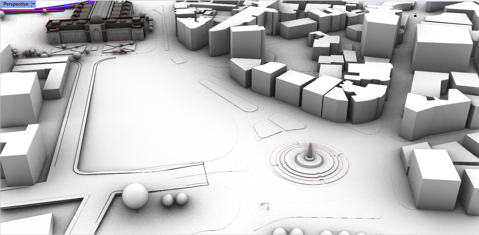 Tahrir Square and its surrounding districts 3D Model Low-poly 3D model_4