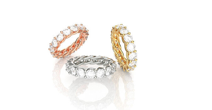 Braided Diamond Wedding Band  3D print model