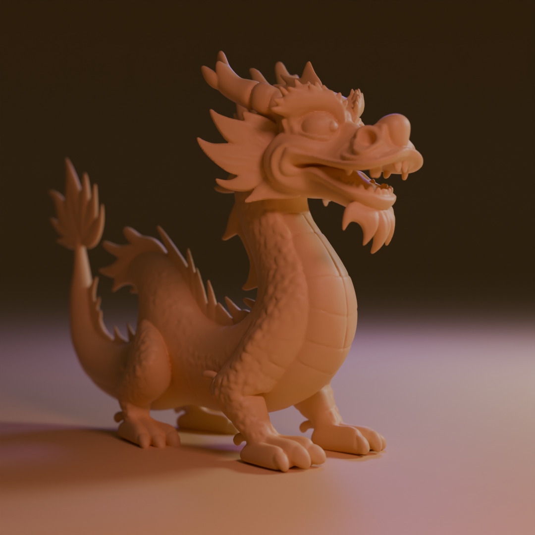 chinese dragon 3D print model_1