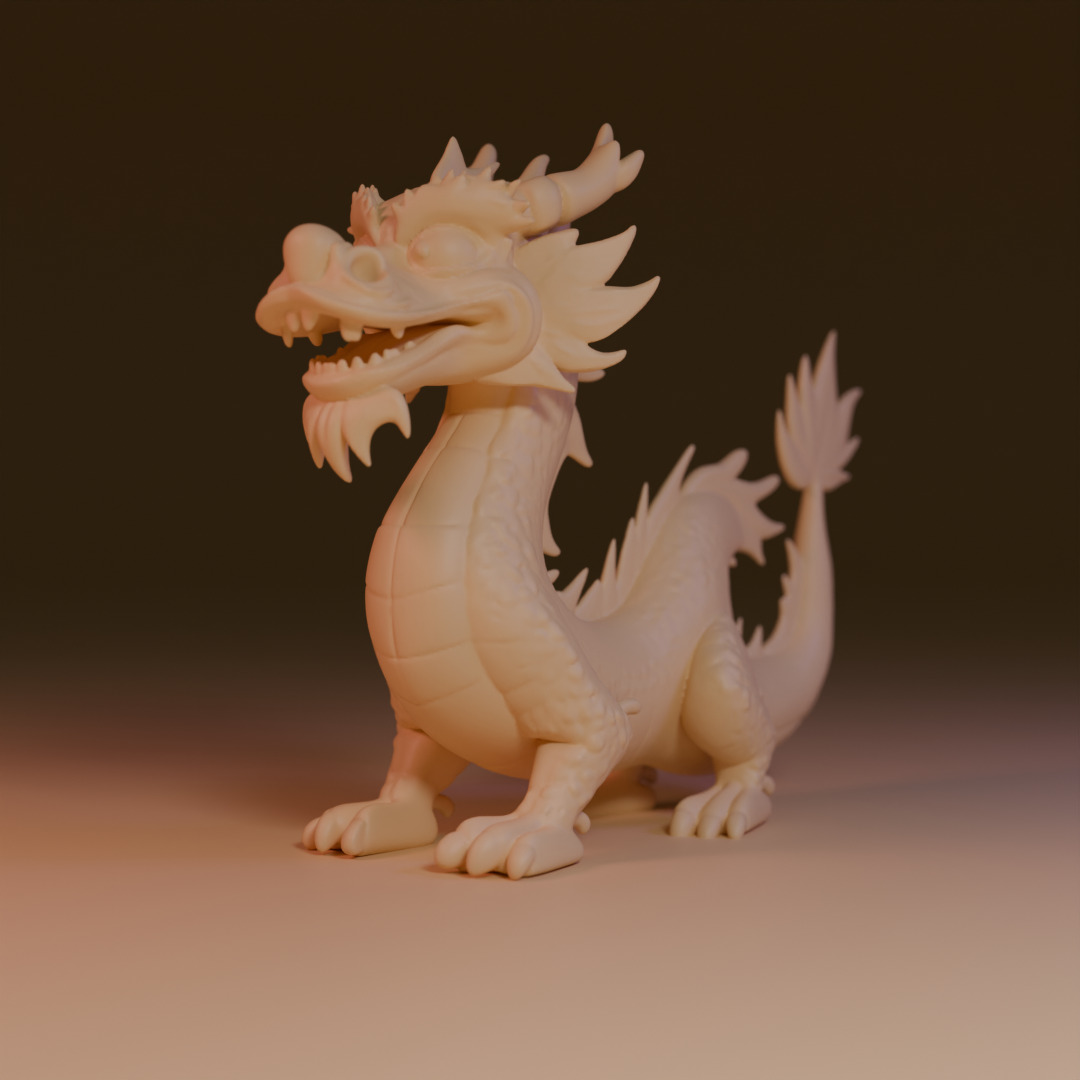 chinese dragon 3D print model_2