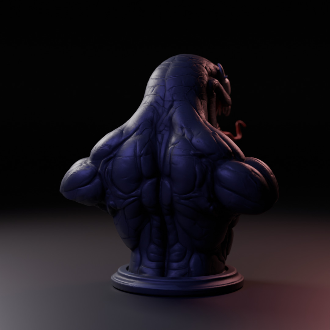 venom bust 3D print model_2