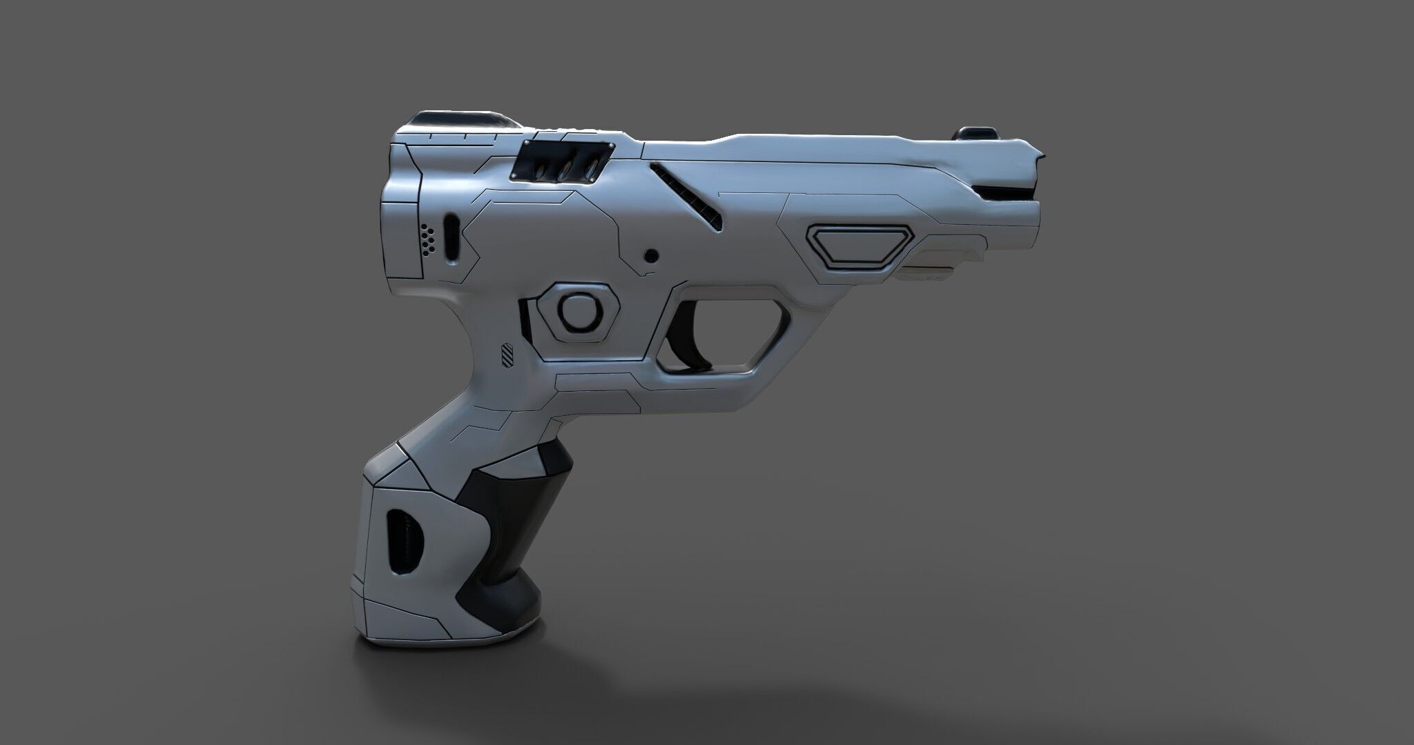 Futuristic Sci-Fi Pistol - Free 3D Model Free 3D model_29
