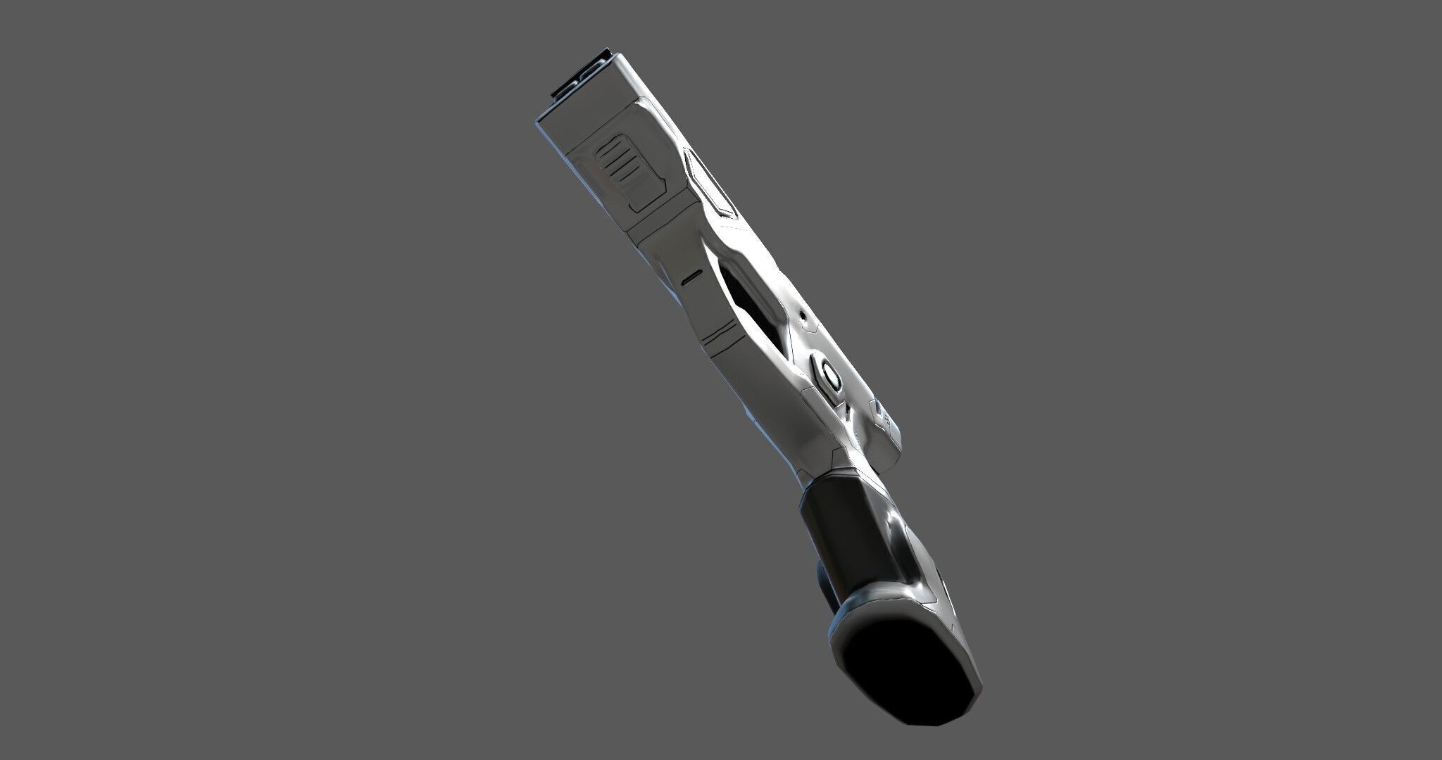 Futuristic Sci-Fi Pistol - Free 3D Model Free 3D model_5