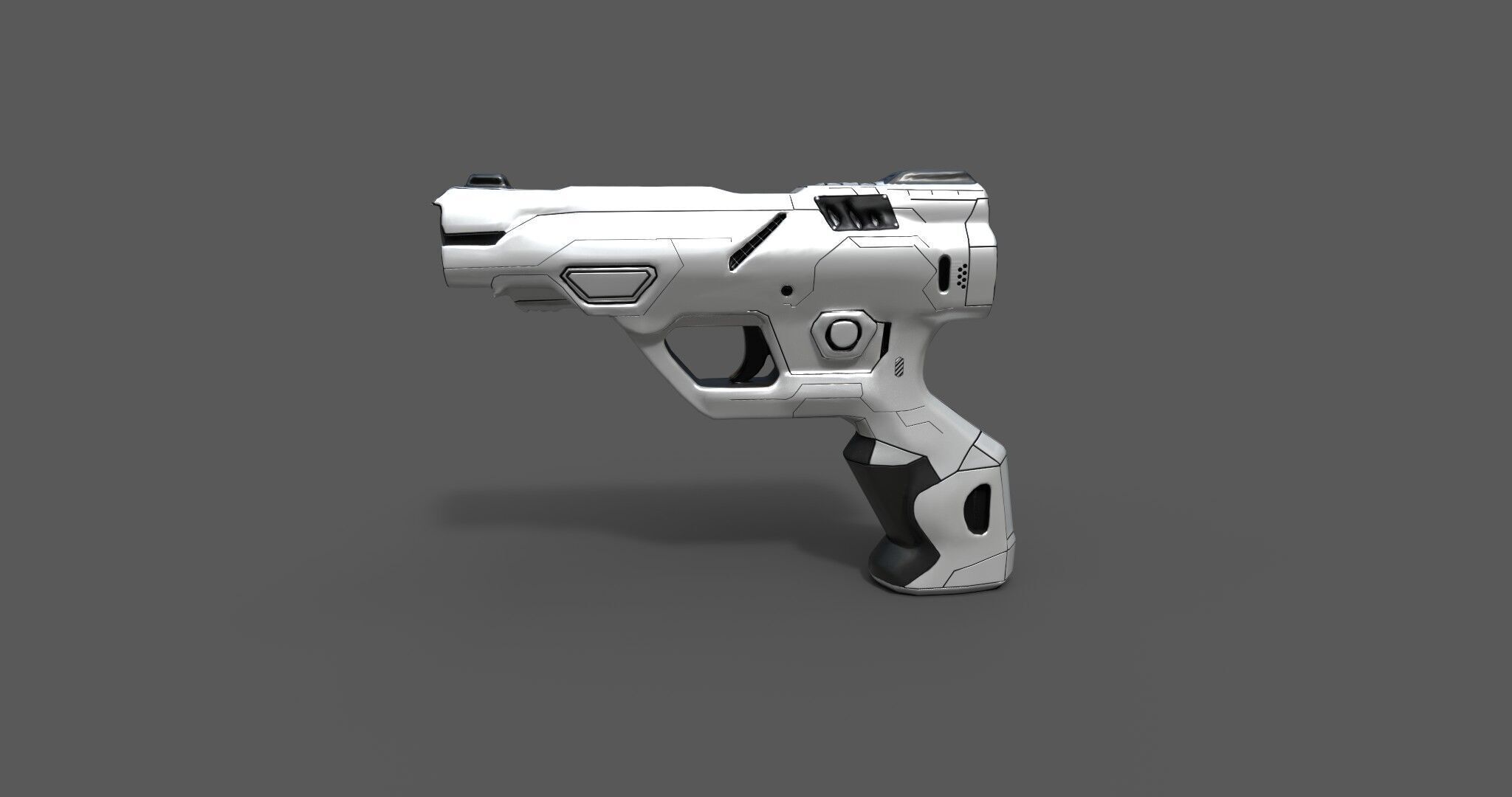 Futuristic Sci-Fi Pistol - Free 3D Model Free 3D model_22