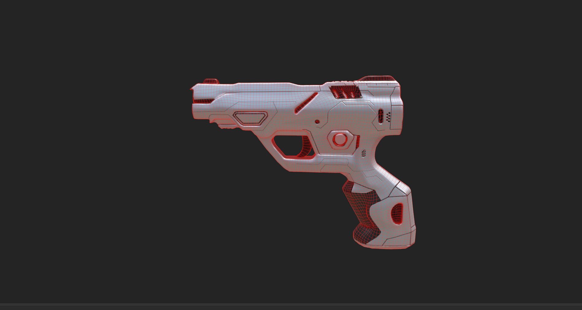 Futuristic Sci-Fi Pistol - Free 3D Model Free 3D model_23