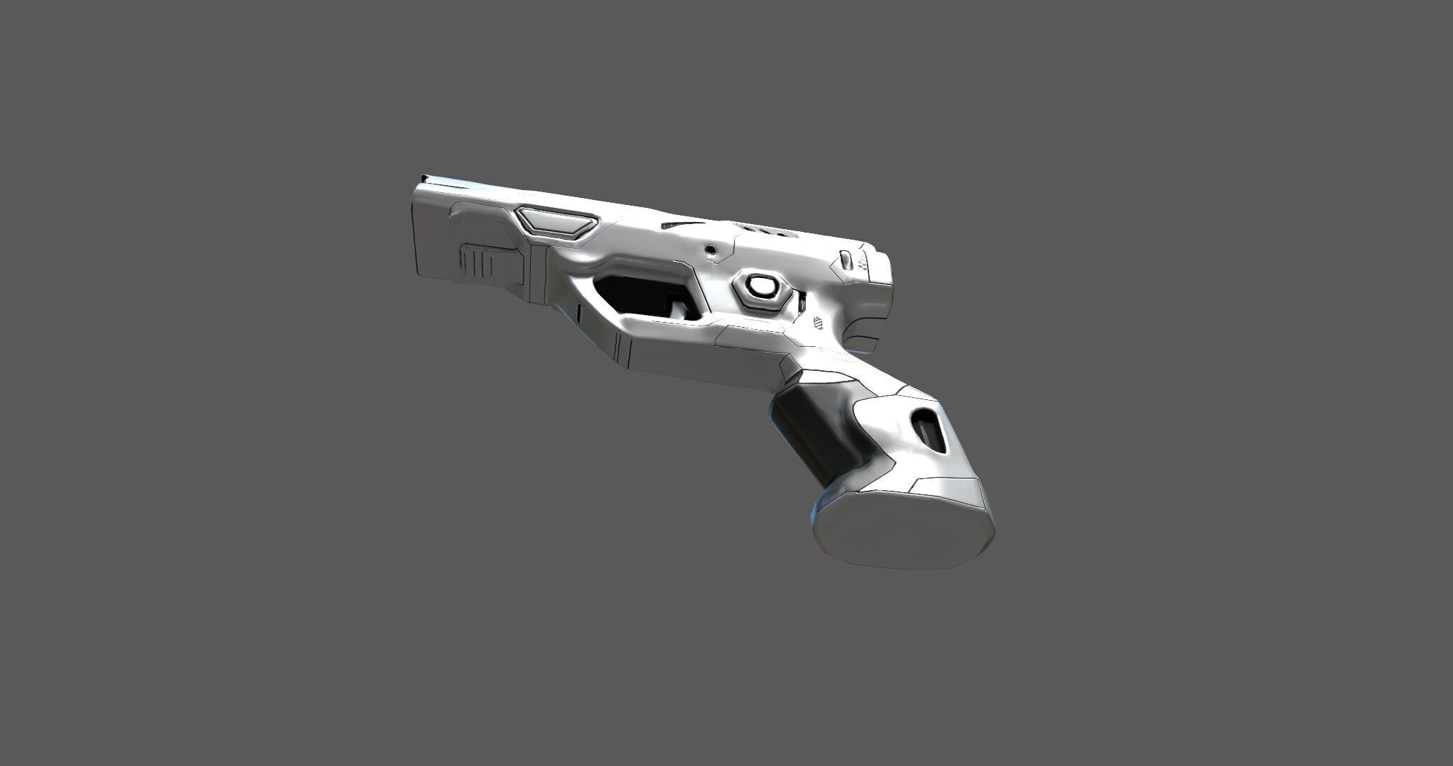 Futuristic Sci-Fi Pistol - Free 3D Model Free 3D model_6