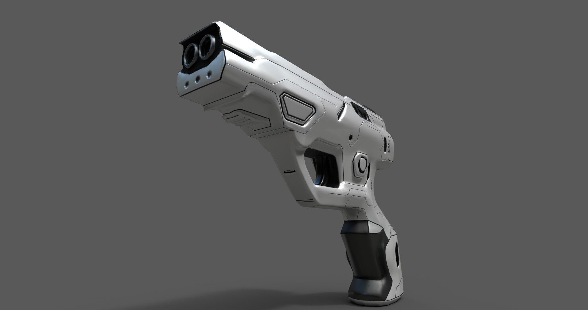 Futuristic Sci-Fi Pistol - Free 3D Model Free 3D model_3