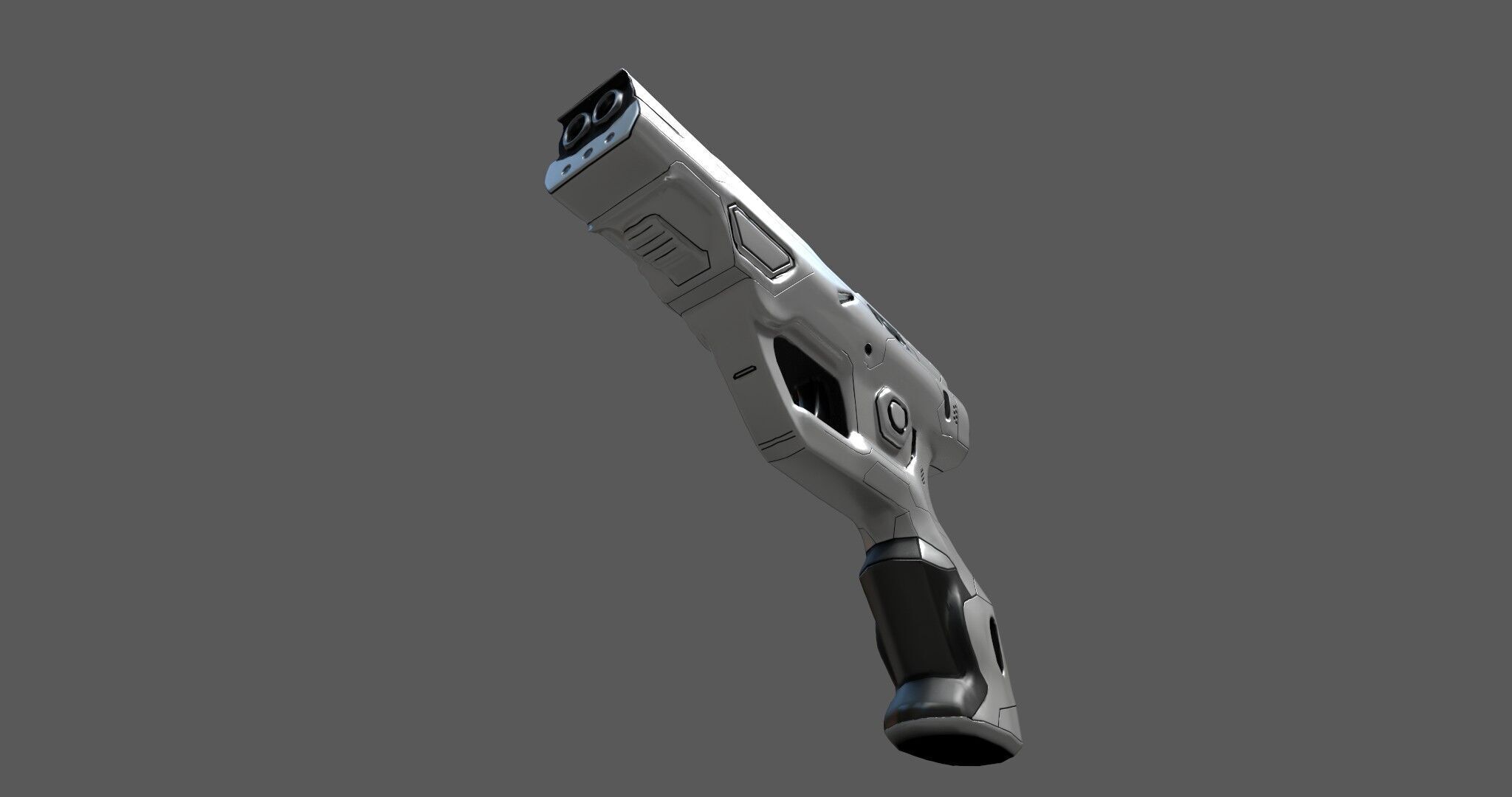 Futuristic Sci-Fi Pistol - Free 3D Model Free 3D model_4