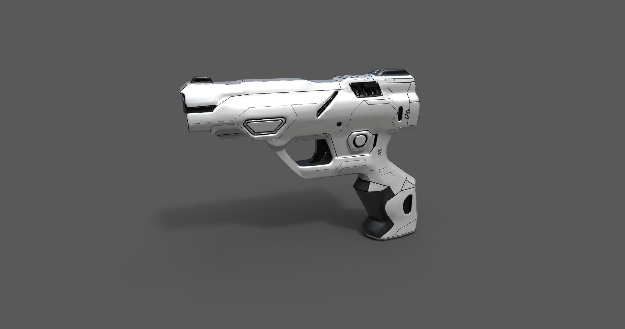 Futuristic Sci-Fi Pistol - Free 3D Model Free 3D model_11