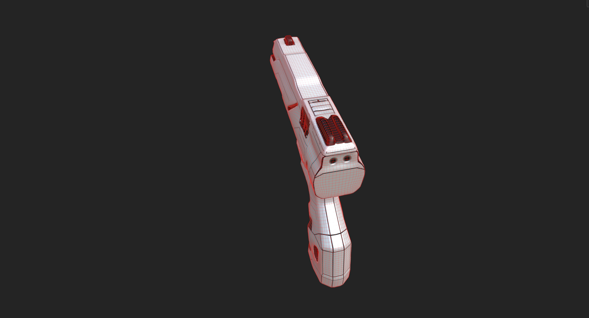 Futuristic Sci-Fi Pistol - Free 3D Model Free 3D model_24