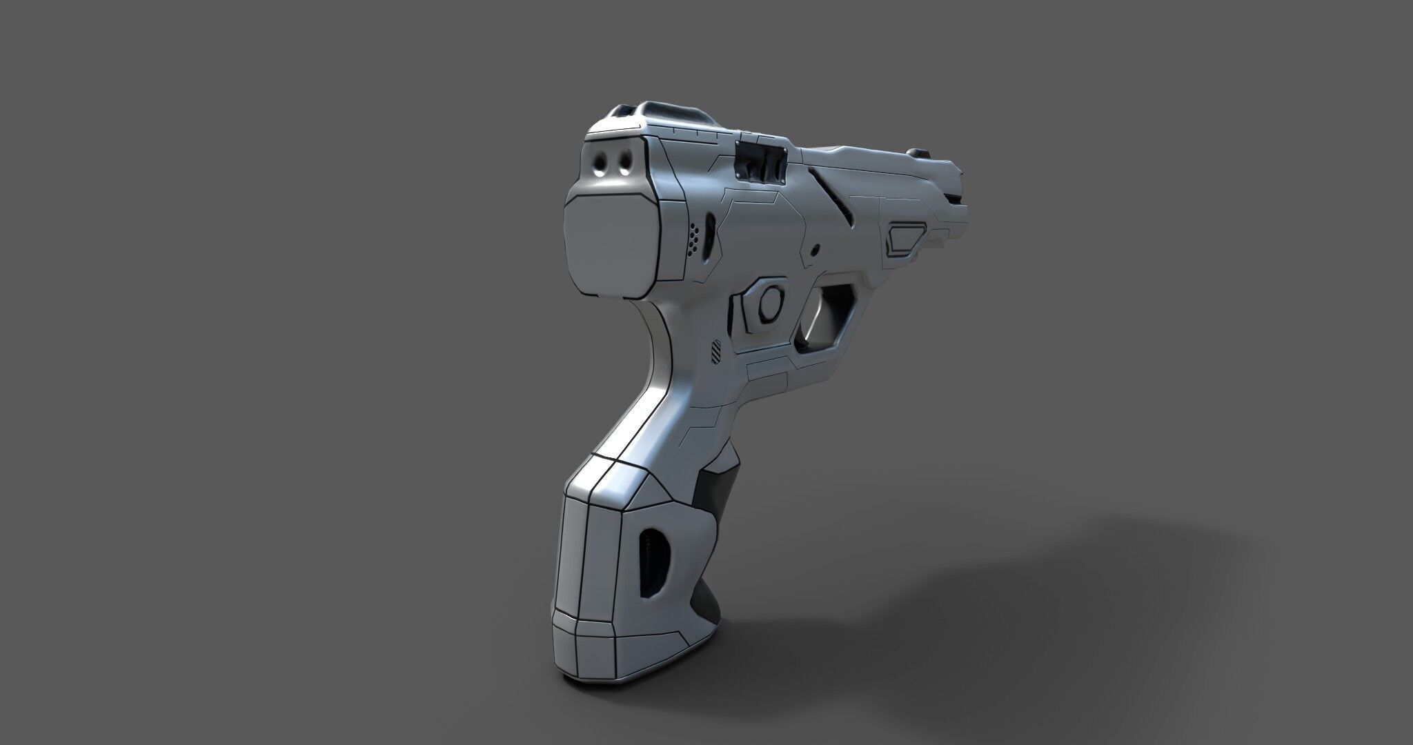 Futuristic Sci-Fi Pistol - Free 3D Model Free 3D model_28