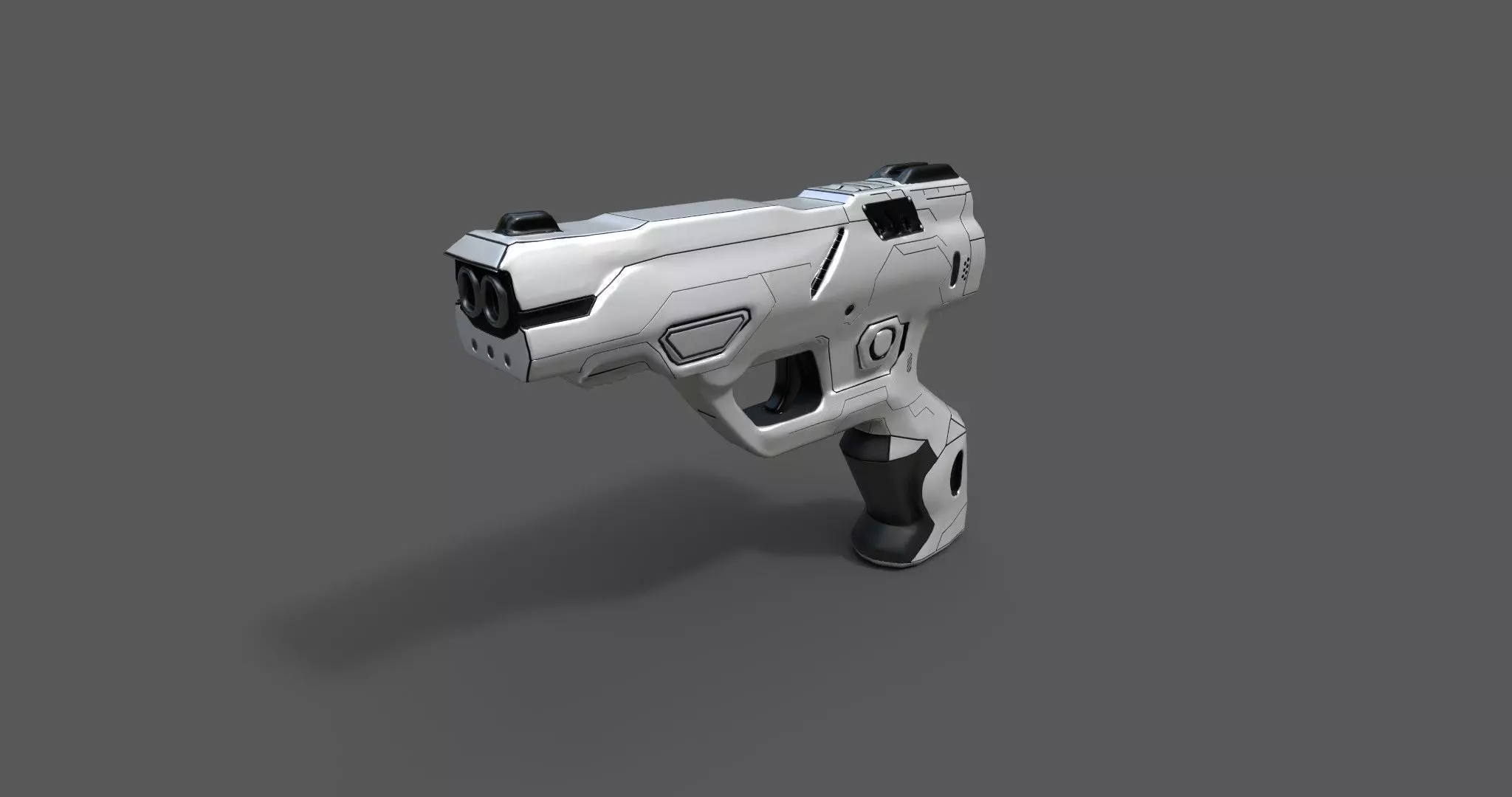 Futuristic Sci-Fi Pistol - Free 3D Model Free 3D model_0