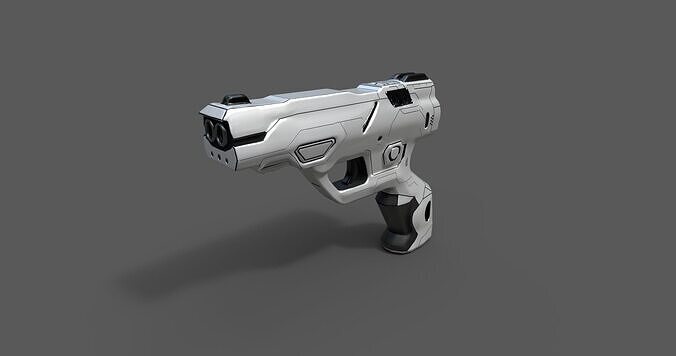 Futuristic Sci-Fi Pistol - Free 3D Model Free 3D model