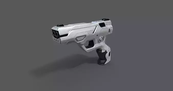 Futuristic Sci-Fi Pistol - Free 3D Model Free 3D model