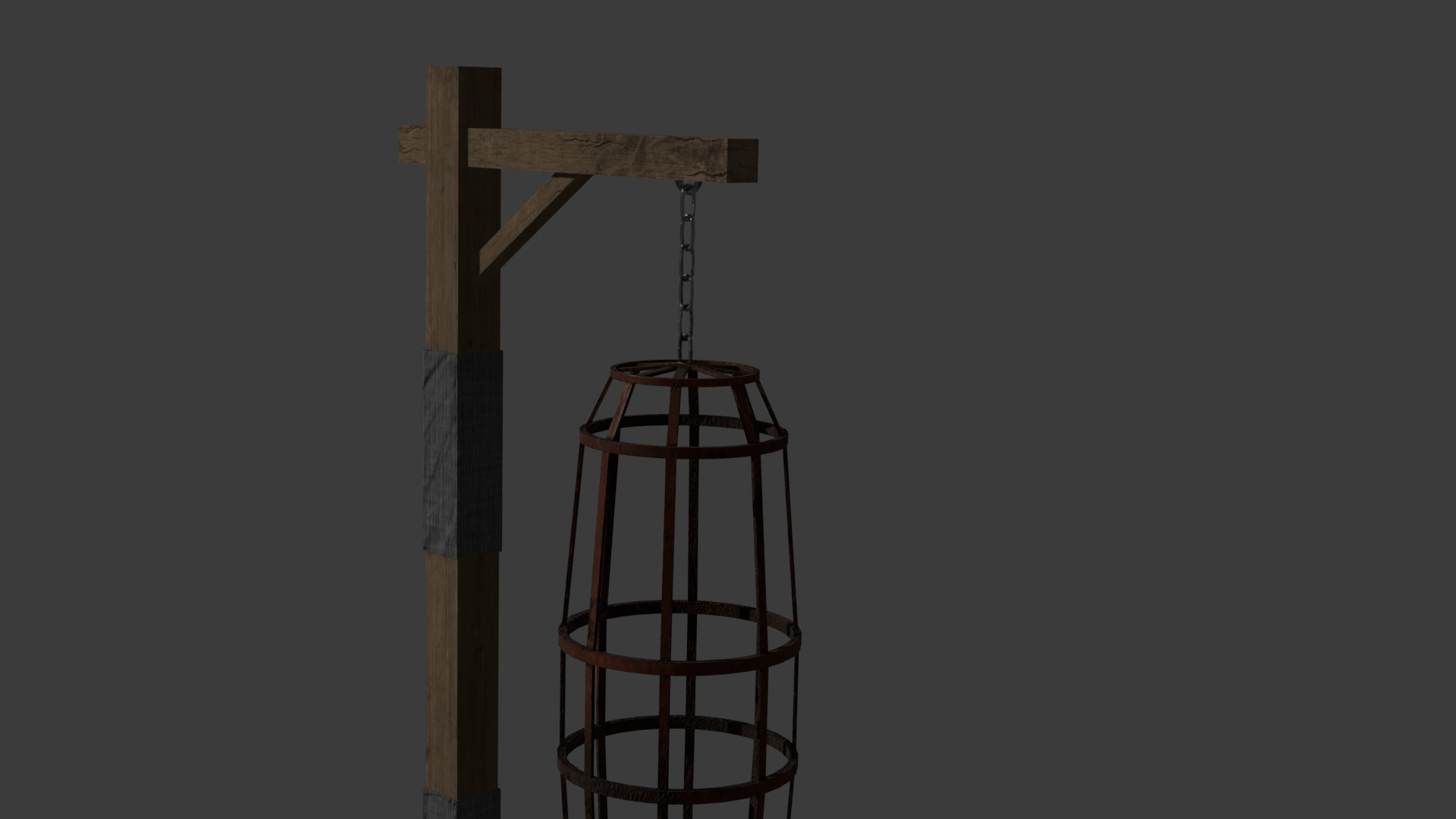 Hanging cage 3D model_2