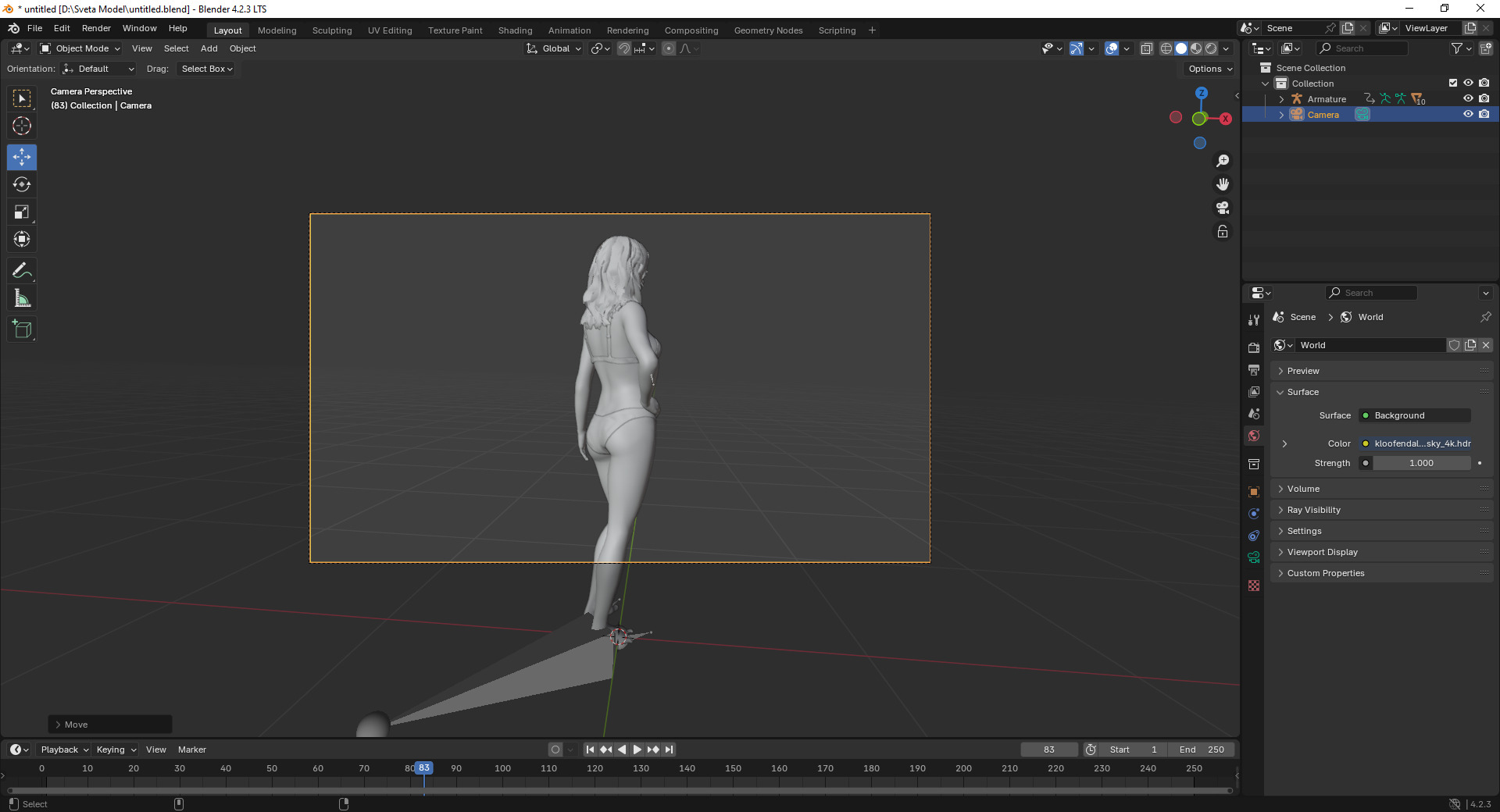 Valentina - Redhead Female 3D Model Low-poly 3D model_5