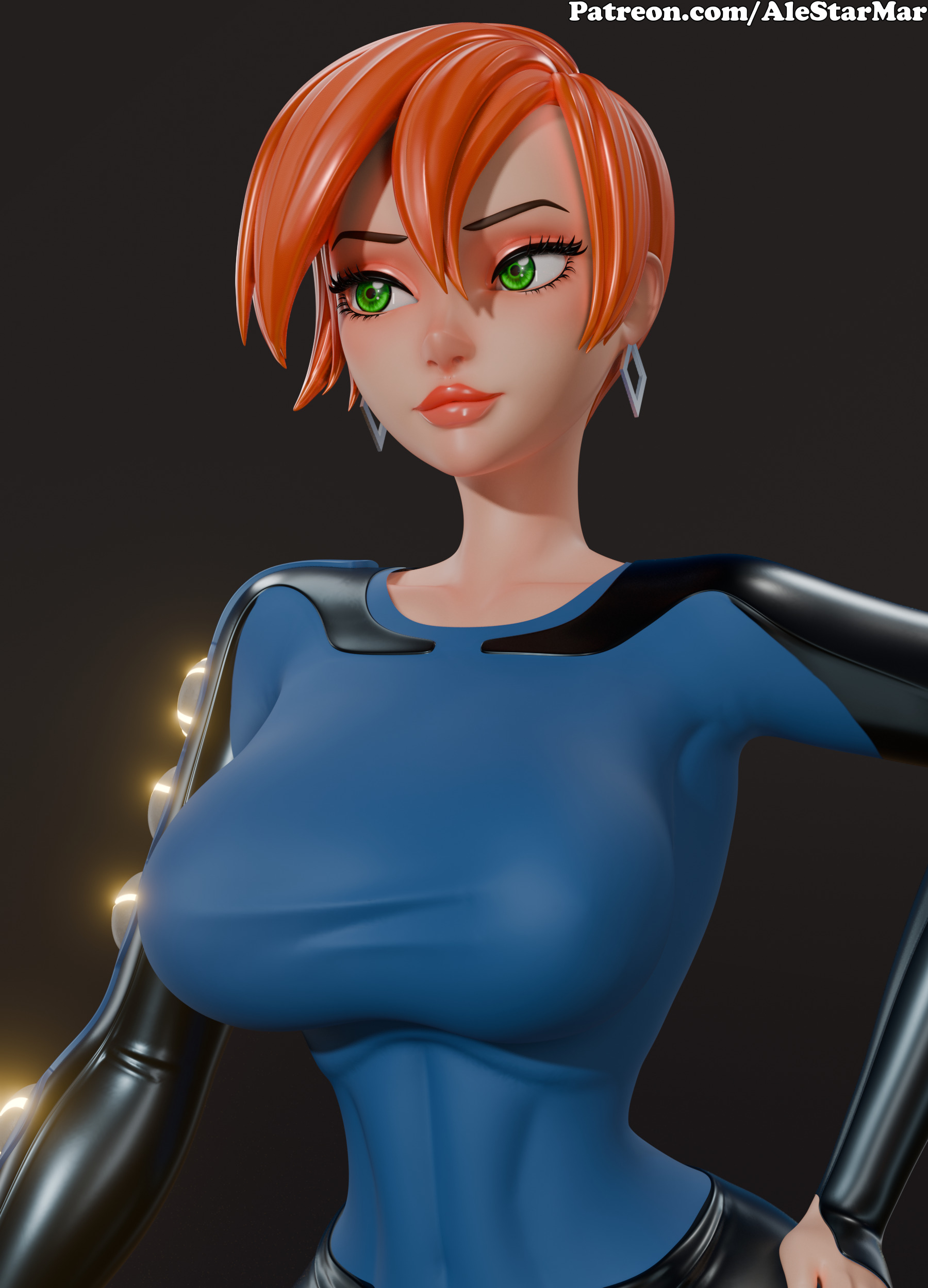 Gwendolyn - Blender Posed Model  3D model_4
