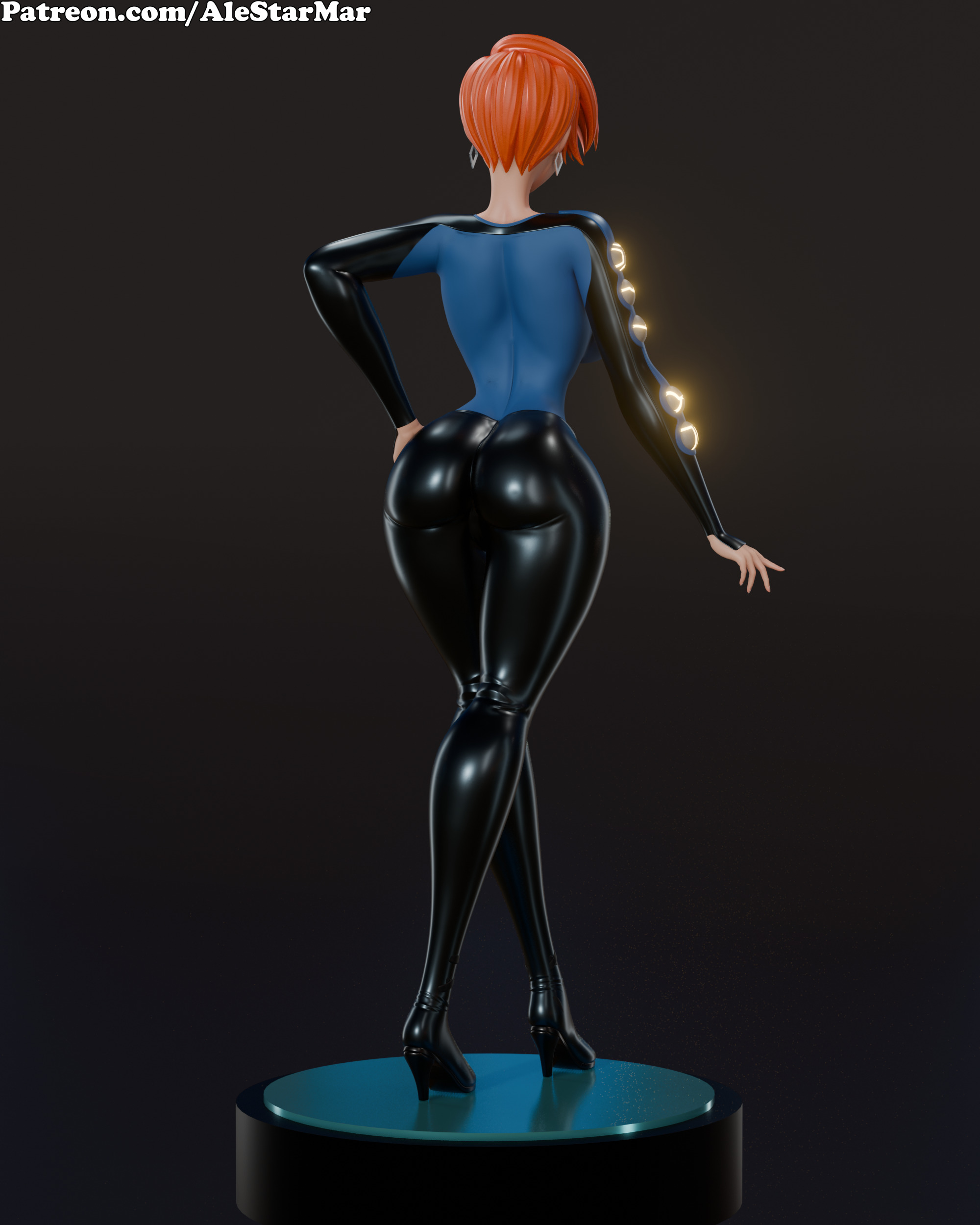 Gwendolyn - Blender Posed Model  3D model_3
