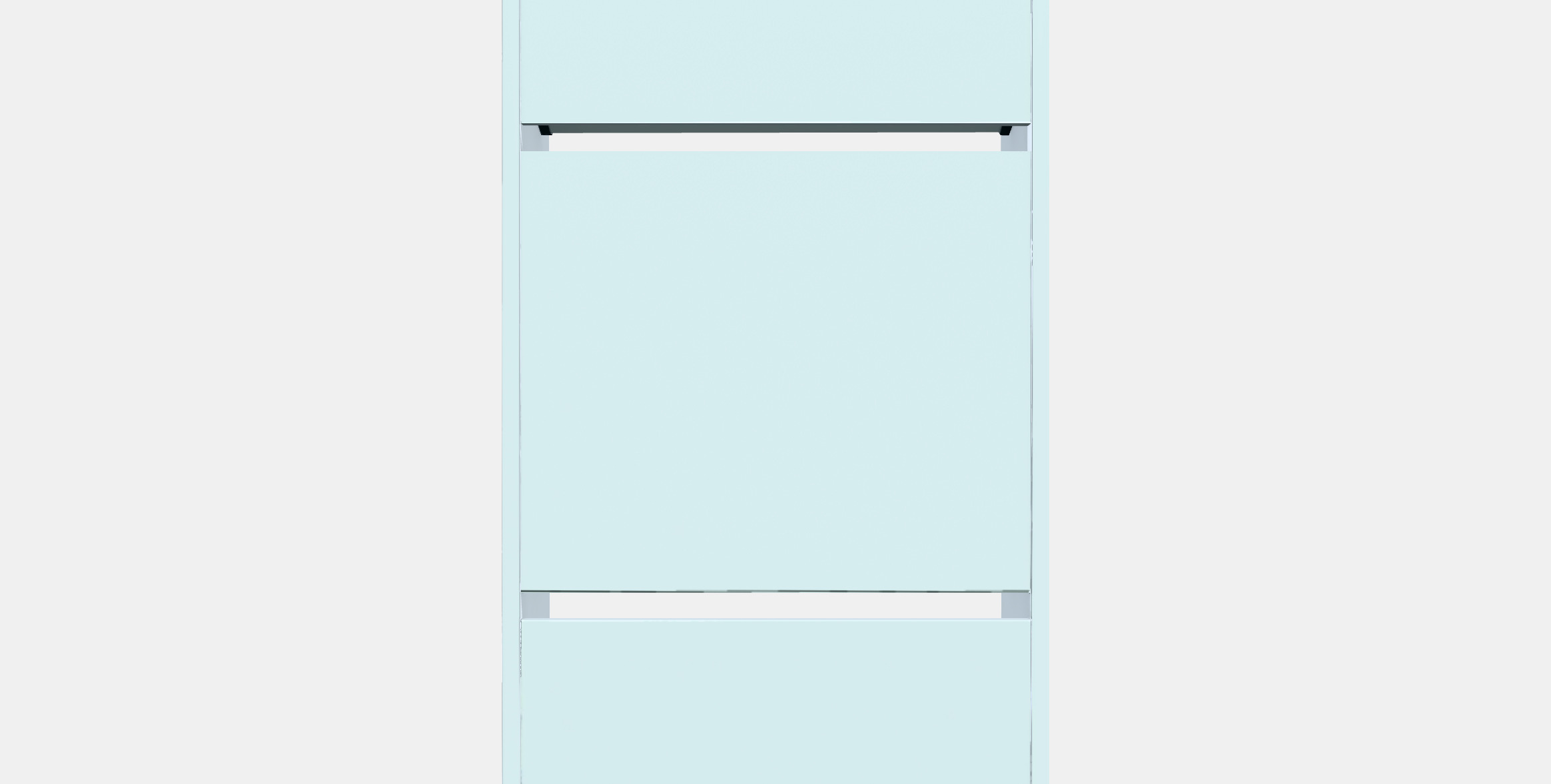 BISSA Shoe cabinet with 3 compartments Low-poly 3D model_8