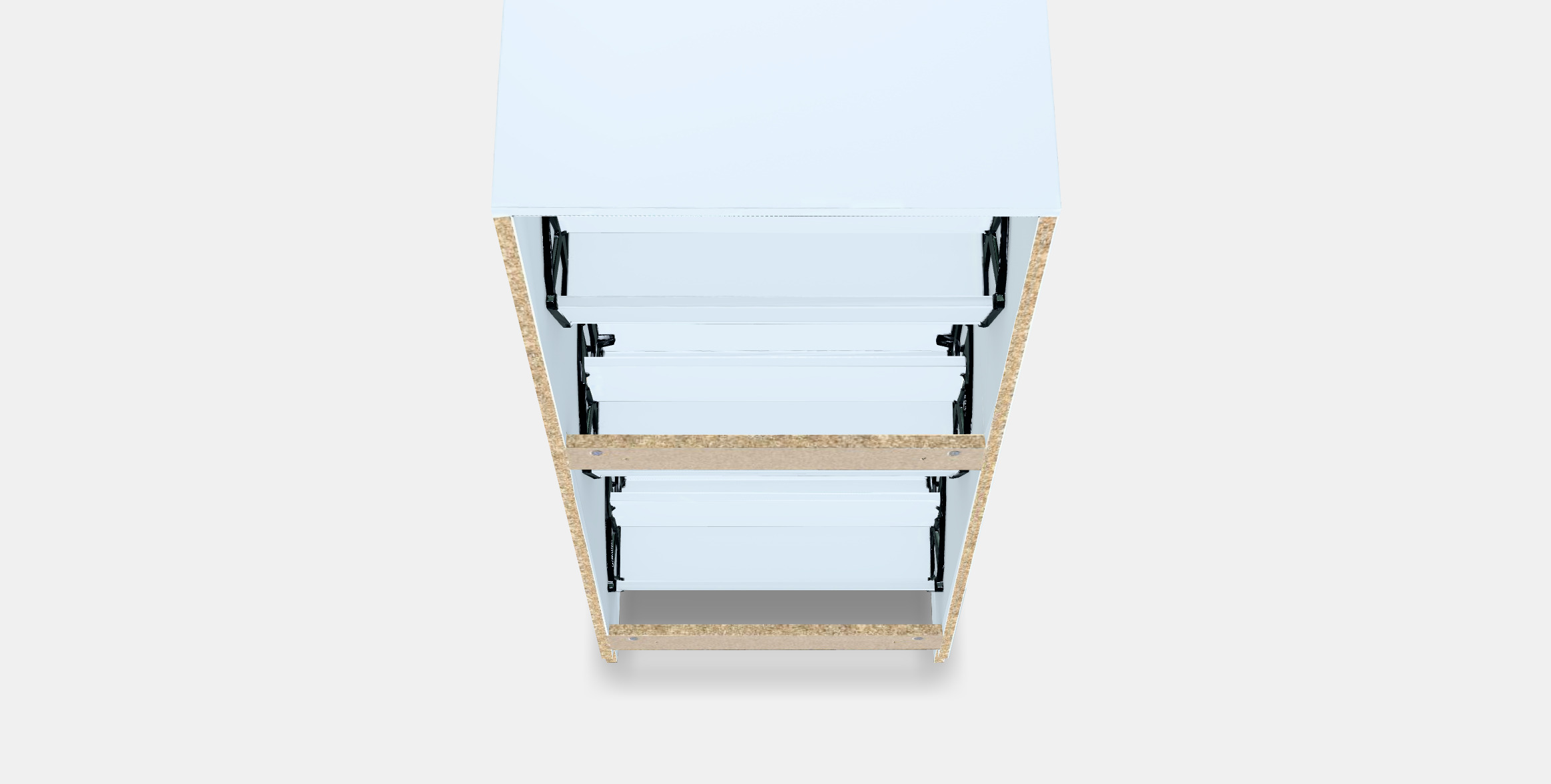 BISSA Shoe cabinet with 3 compartments Low-poly 3D model_5