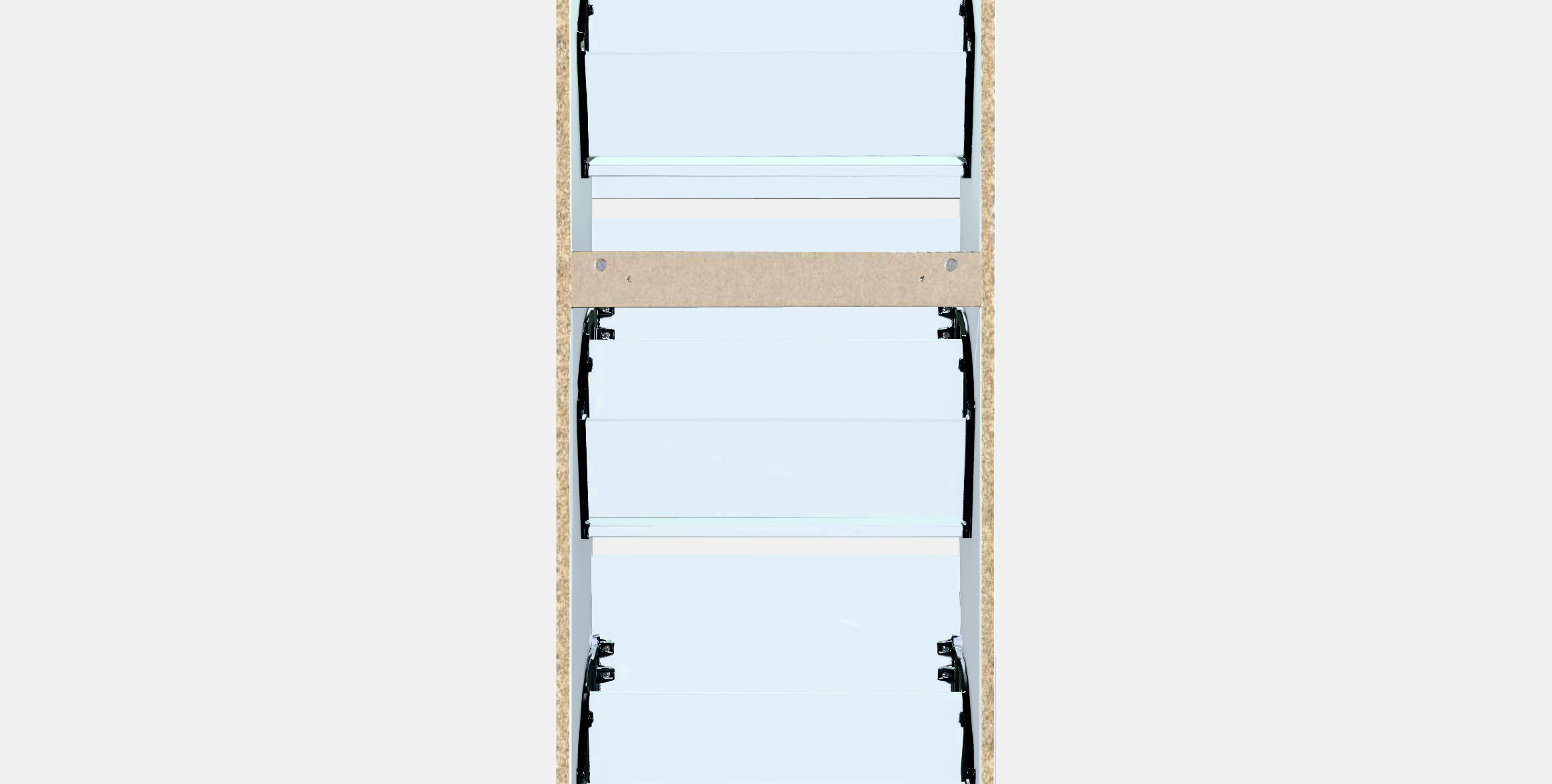 BISSA Shoe cabinet with 3 compartments Low-poly 3D model_16