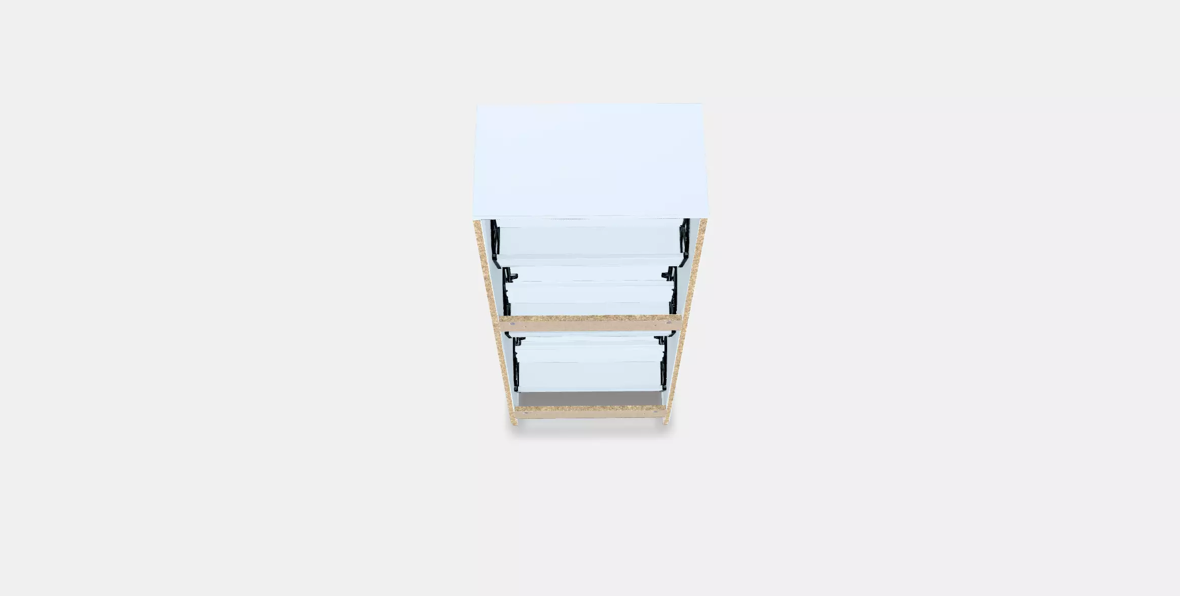 BISSA Shoe cabinet with 3 compartments Low-poly 3D model_0