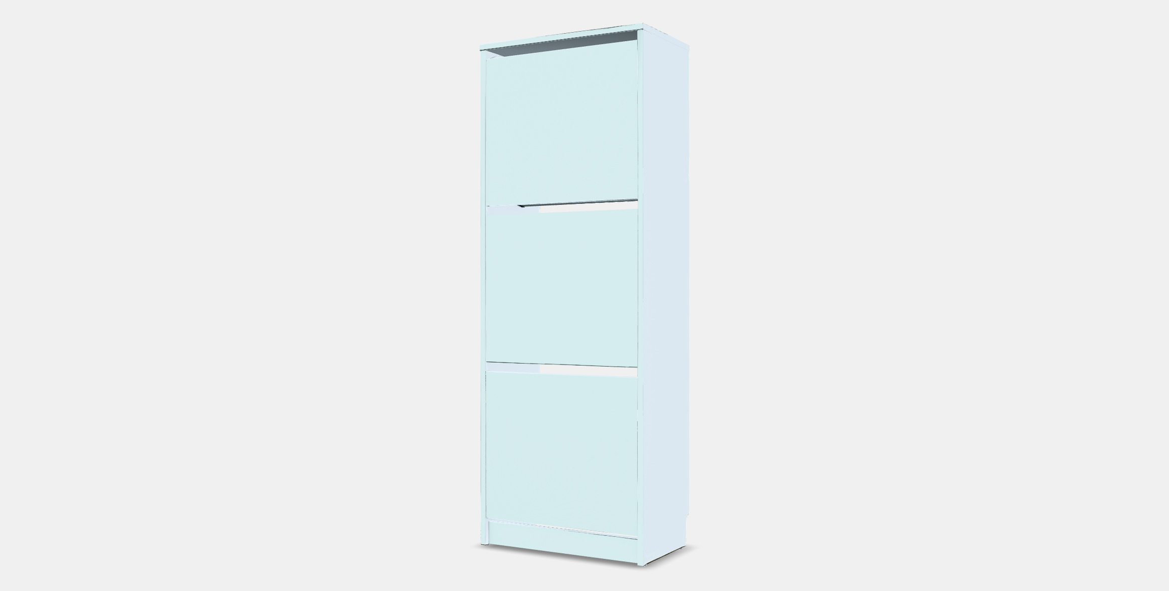 BISSA Shoe cabinet with 3 compartments Low-poly 3D model_12