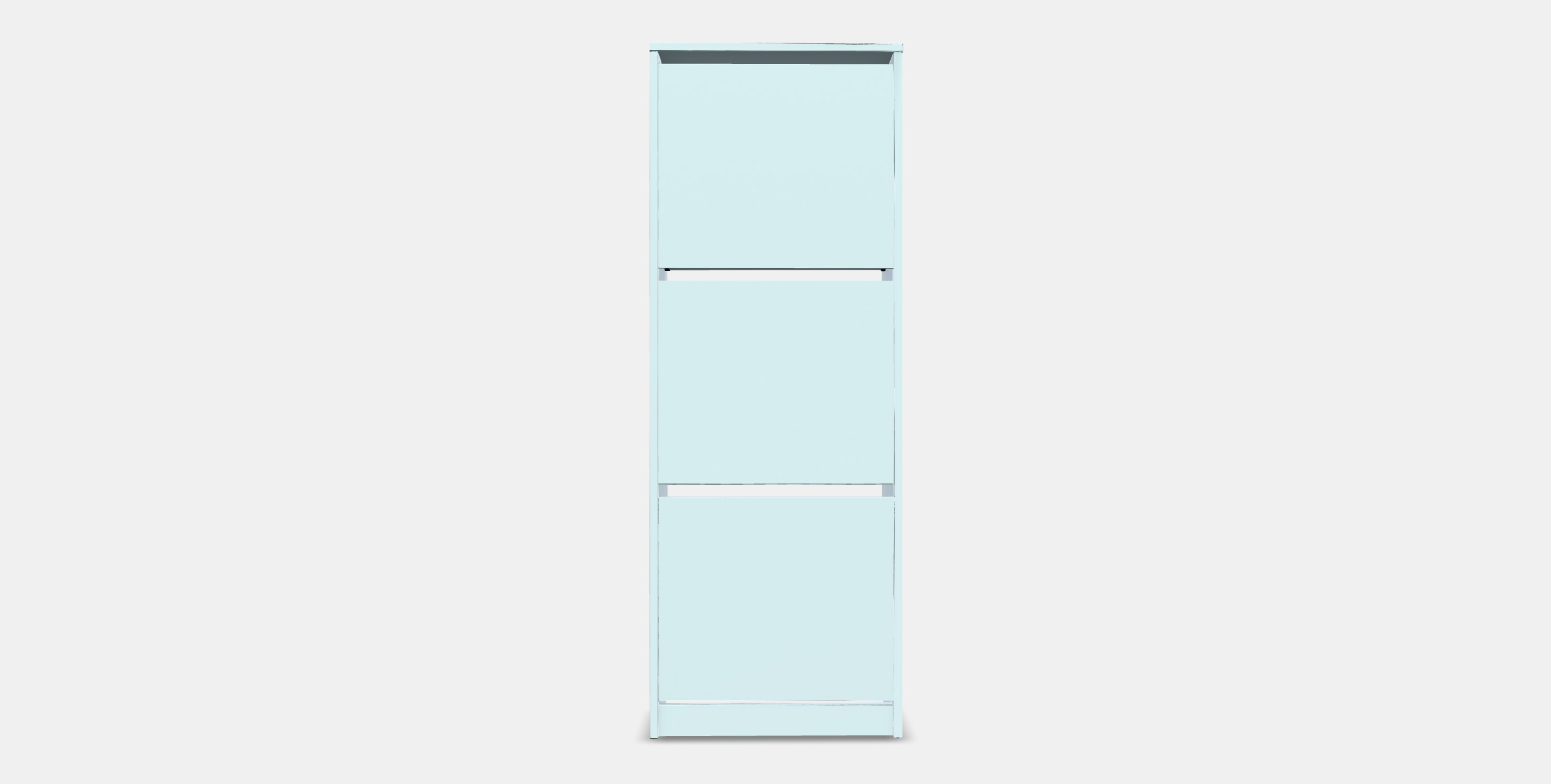BISSA Shoe cabinet with 3 compartments Low-poly 3D model_9