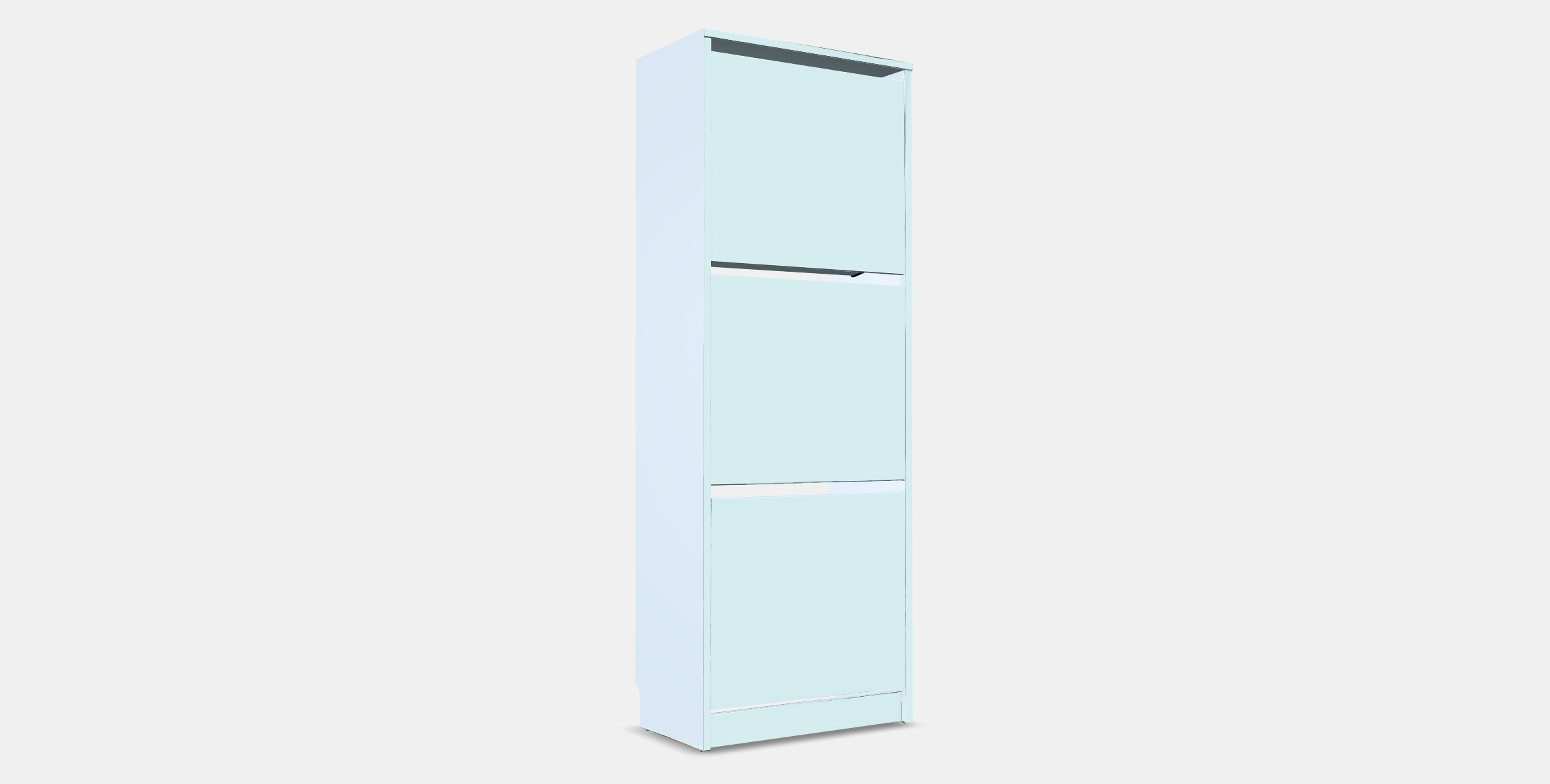 BISSA Shoe cabinet with 3 compartments Low-poly 3D model_2