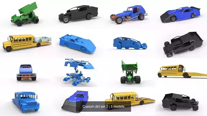 Custom dirt set 2 3D Model Collection
