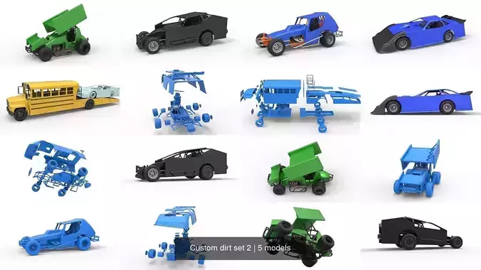 Custom dirt set 2 3D Model Collection