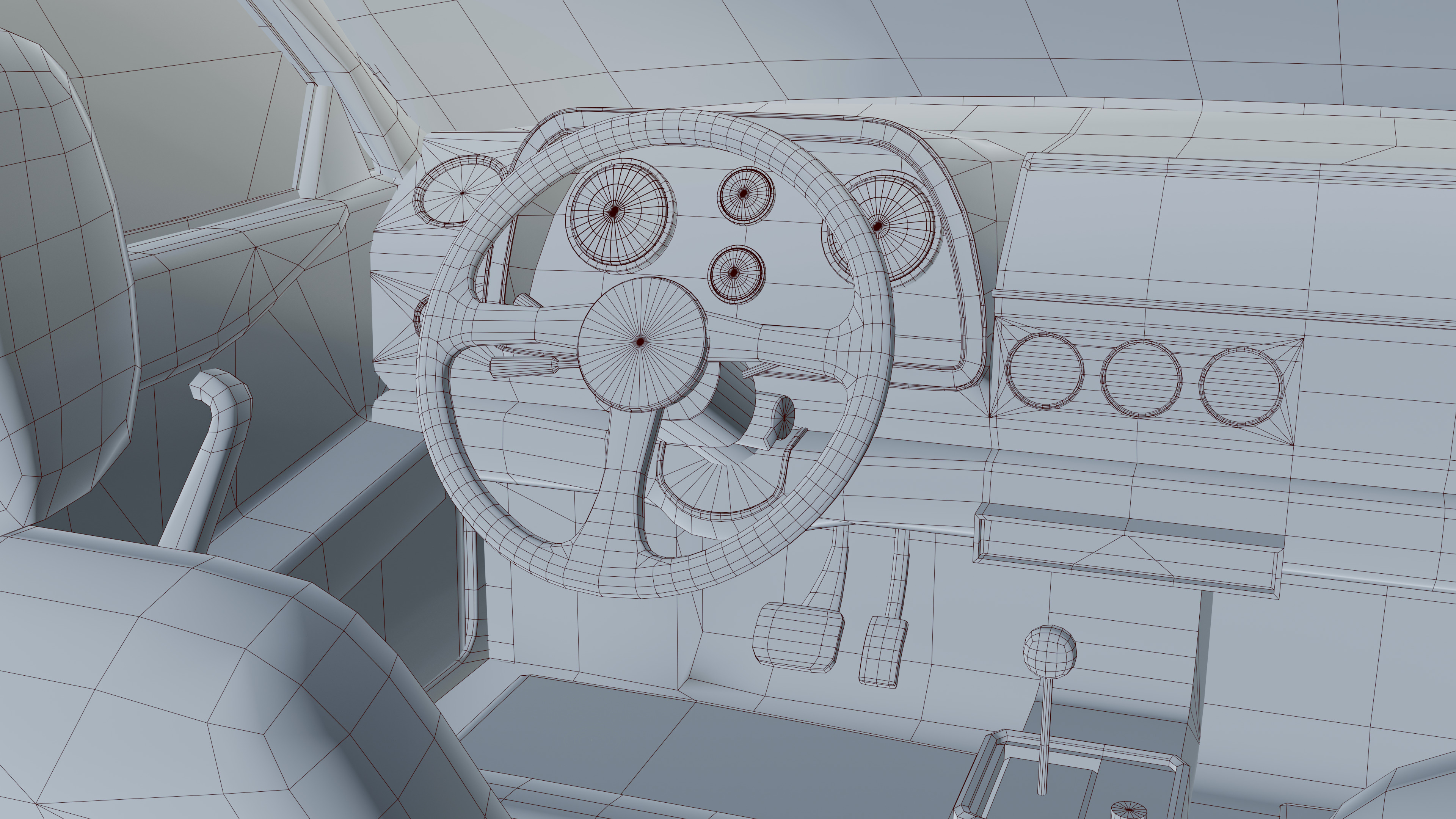 VEHICLES - Car 47 - LOW POLY Low-poly 3D model_7