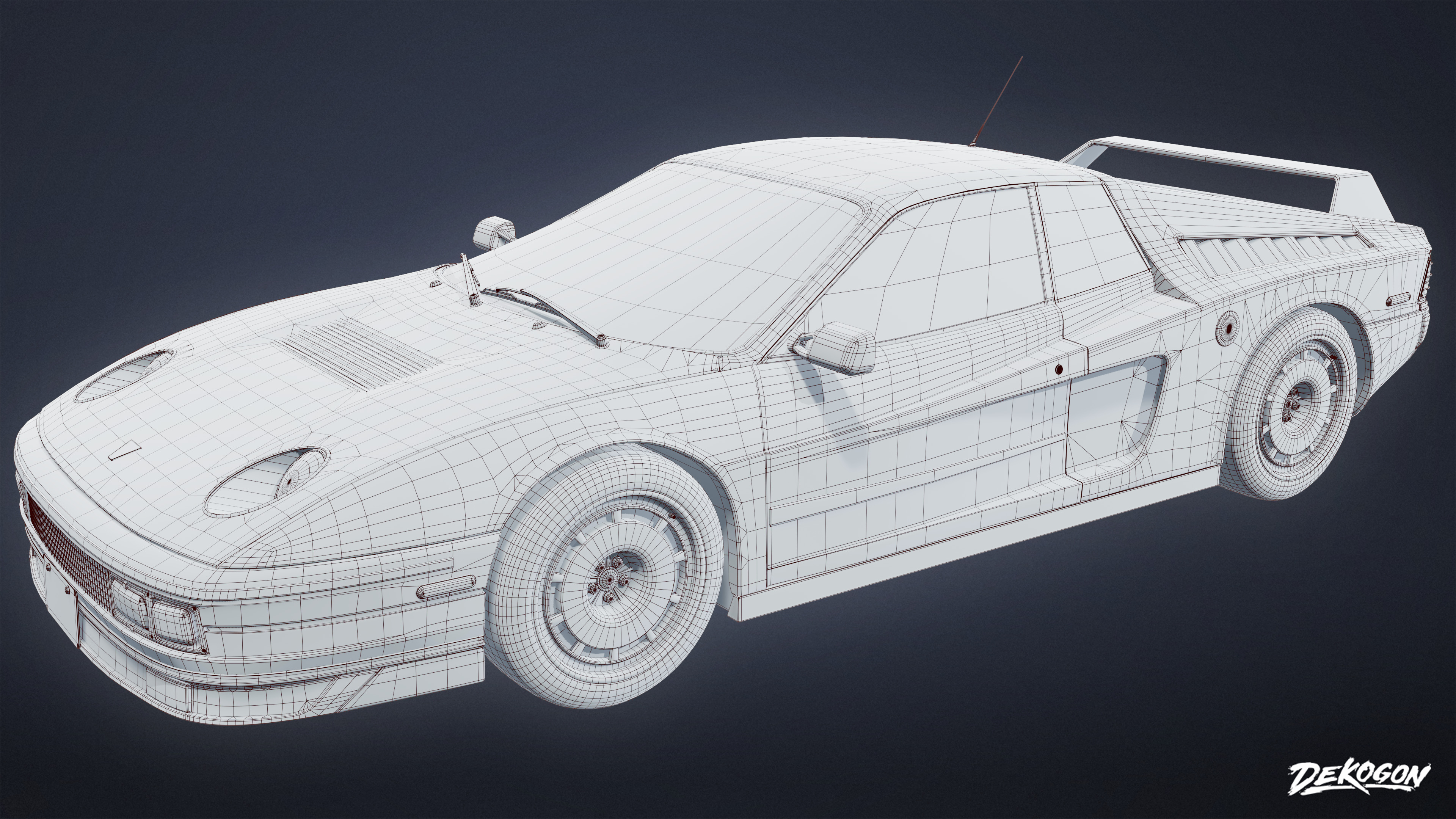 VEHICLES - Car 47 - LOW POLY Low-poly 3D model_9